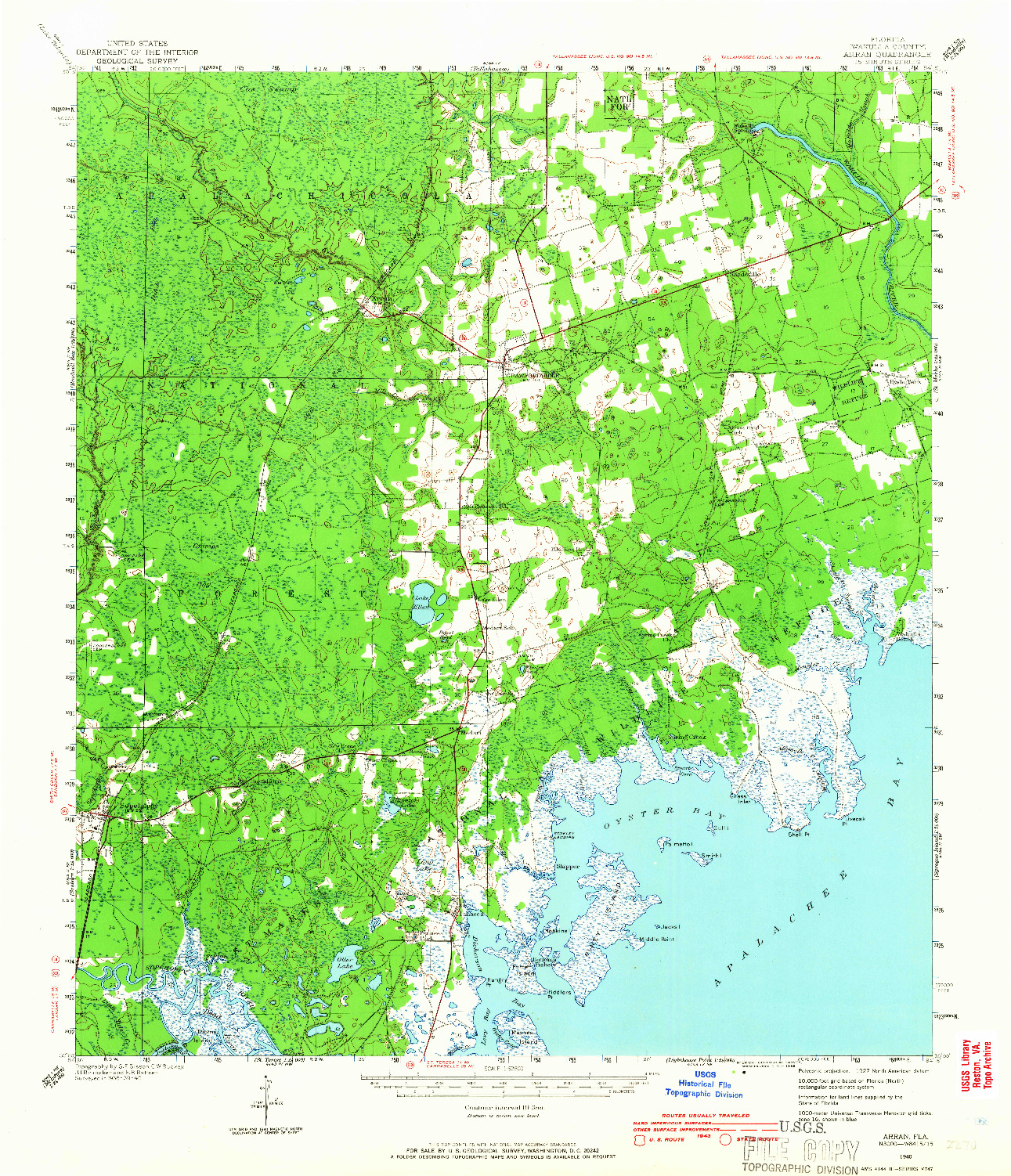 USGS 1:62500-SCALE QUADRANGLE FOR ARRAN, FL 1940