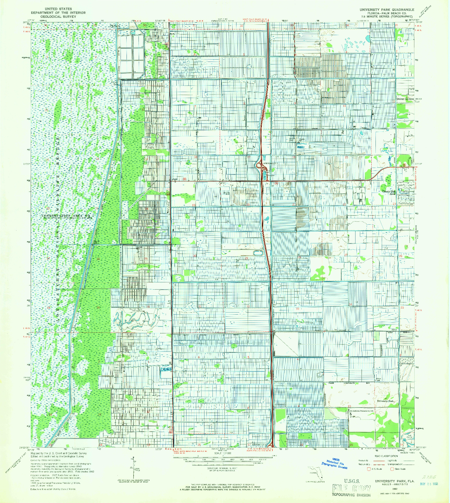 USGS 1:24000-SCALE QUADRANGLE FOR UNIVERSITY PARK, FL 1962