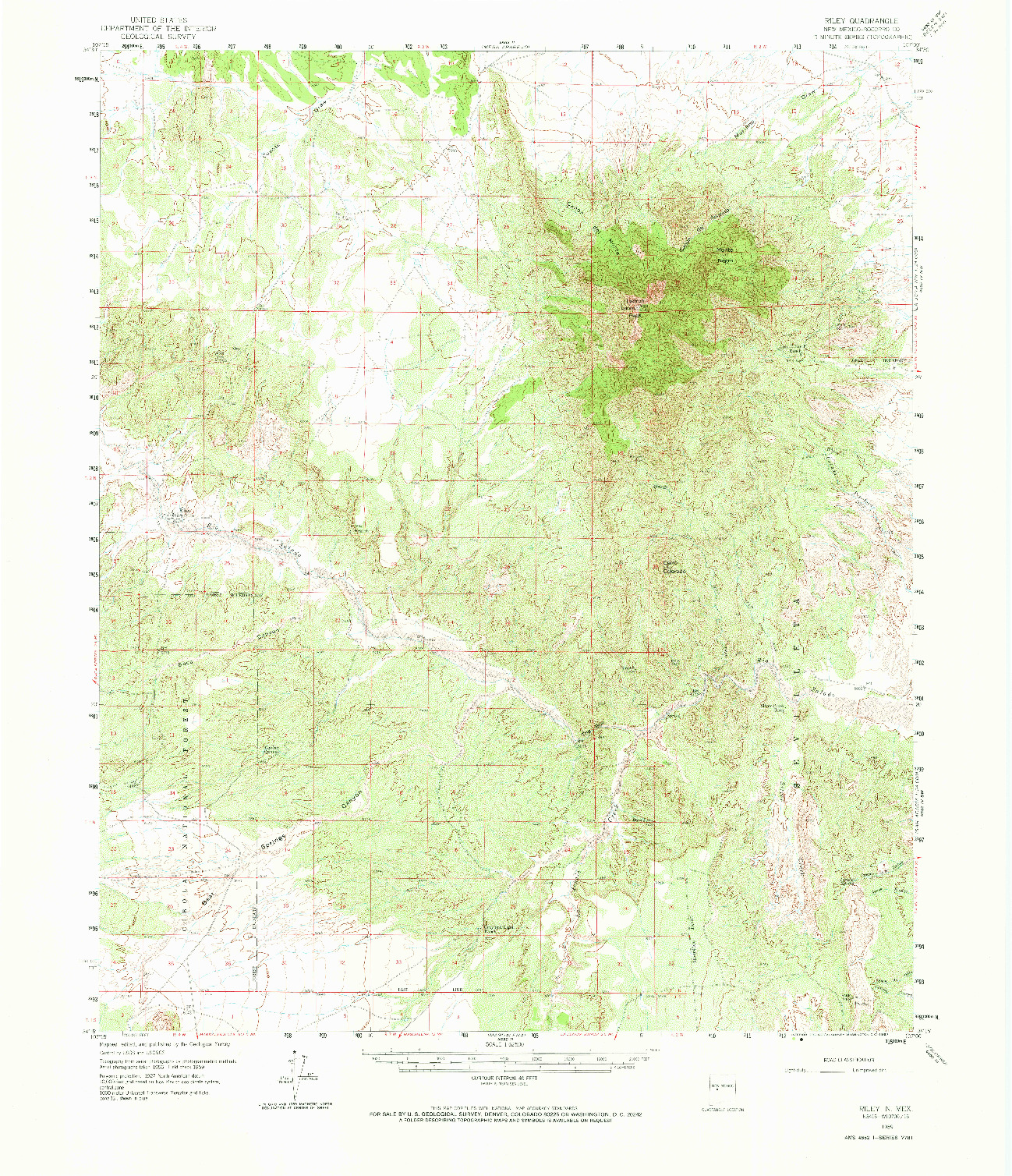 USGS 1:62500-SCALE QUADRANGLE FOR RILEY, NM 1959