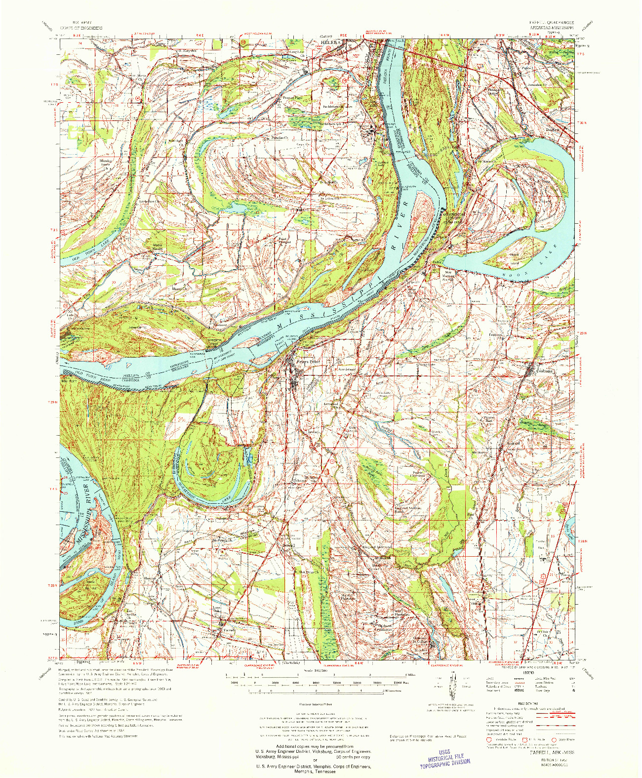 USGS 1:62500-SCALE QUADRANGLE FOR FARRELL, AR 1967