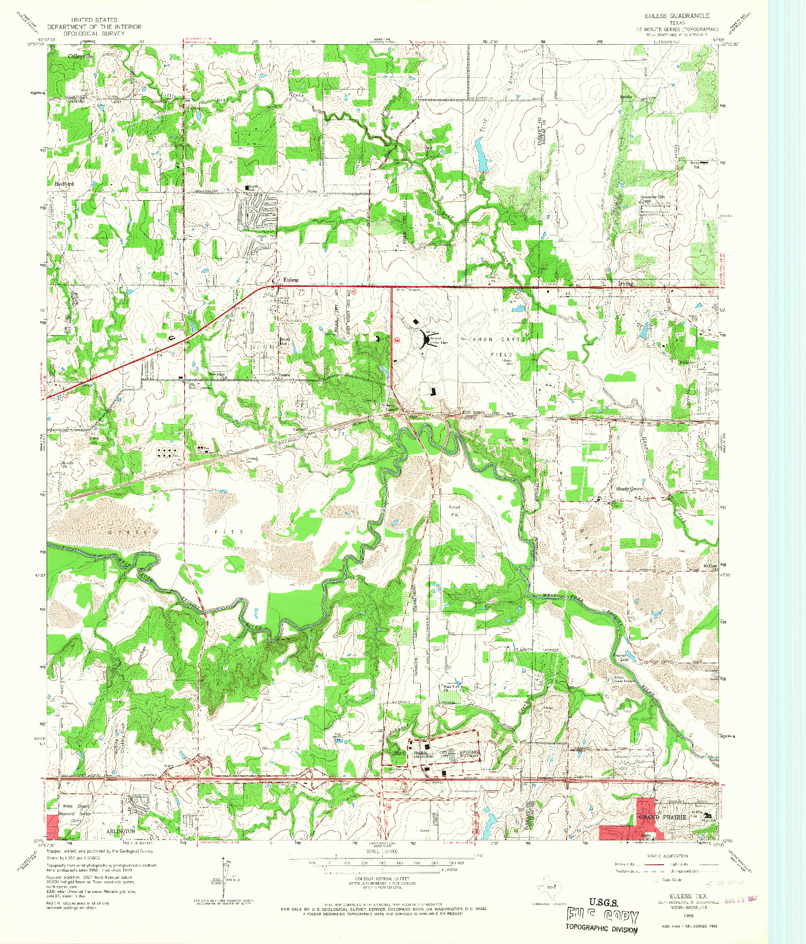 USGS 1:24000-SCALE QUADRANGLE FOR EULESS, TX 1959