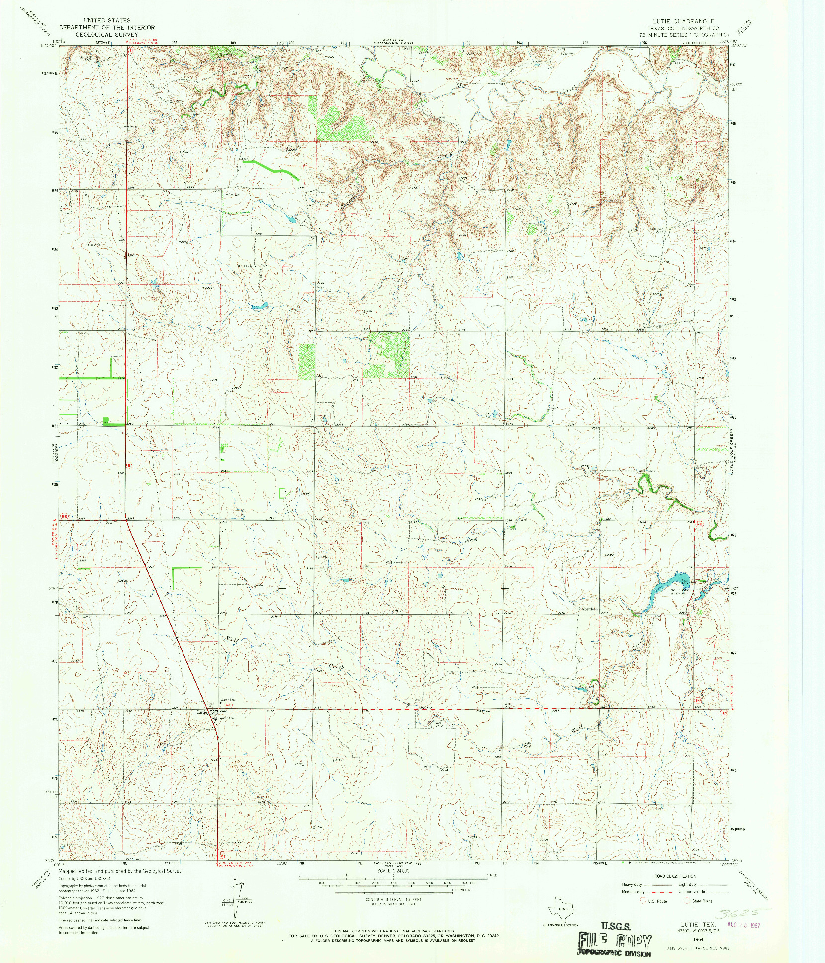 USGS 1:24000-SCALE QUADRANGLE FOR LUTIE, TX 1964