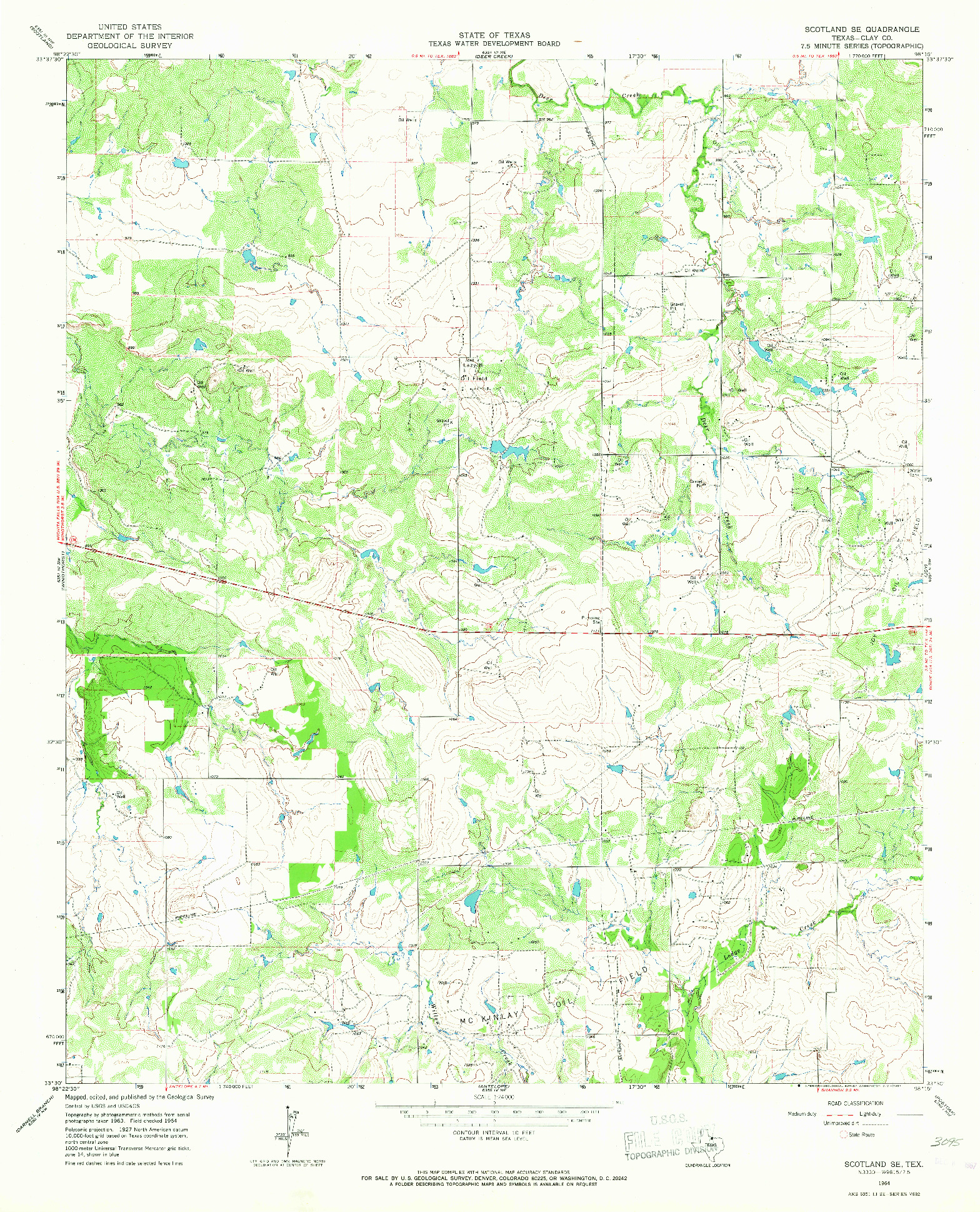 USGS 1:24000-SCALE QUADRANGLE FOR SCOTLAND SE, TX 1964