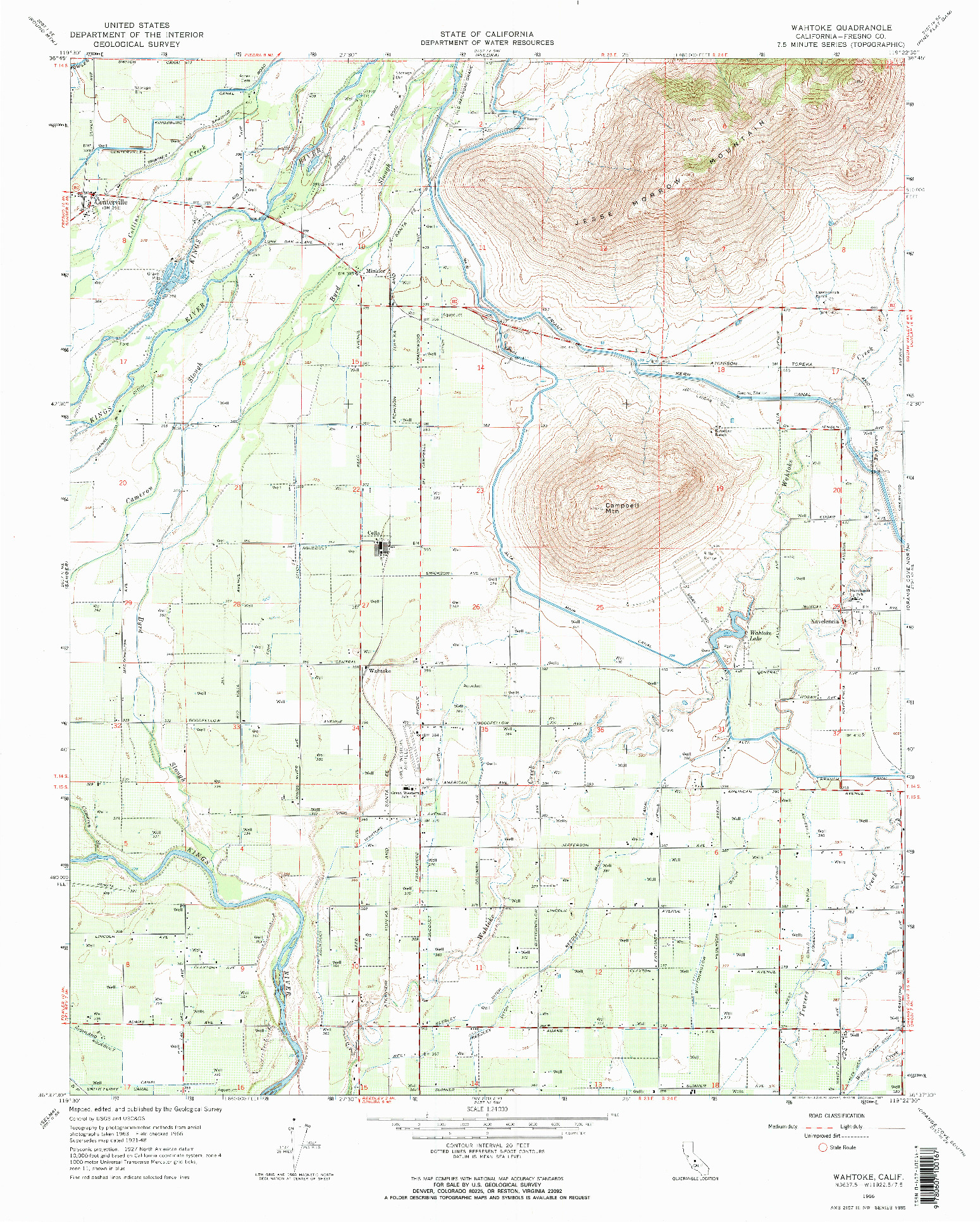 USGS 1:24000-SCALE QUADRANGLE FOR WAHTOKE, CA 1966