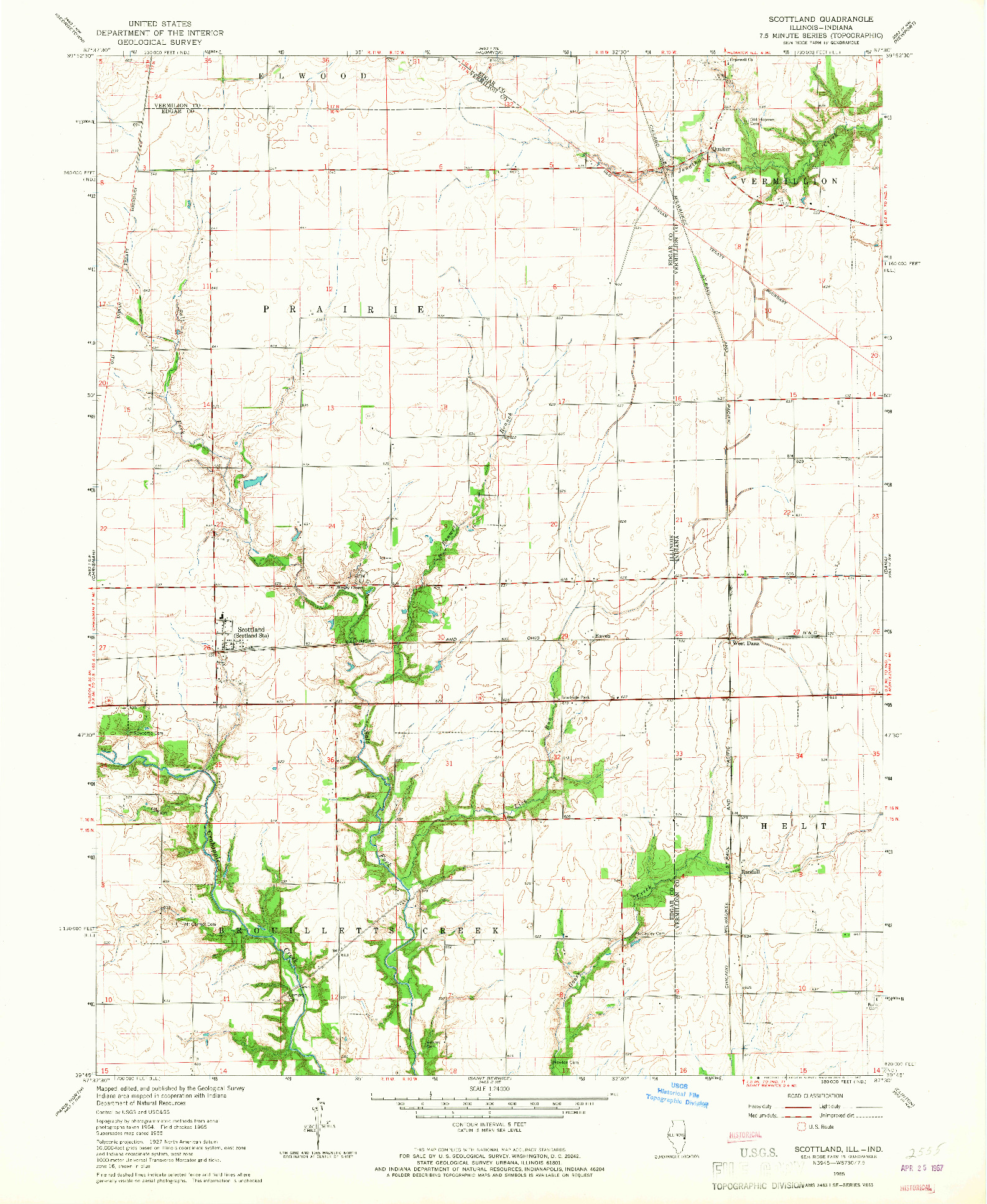 USGS 1:24000-SCALE QUADRANGLE FOR SCOTTLAND, IL 1965