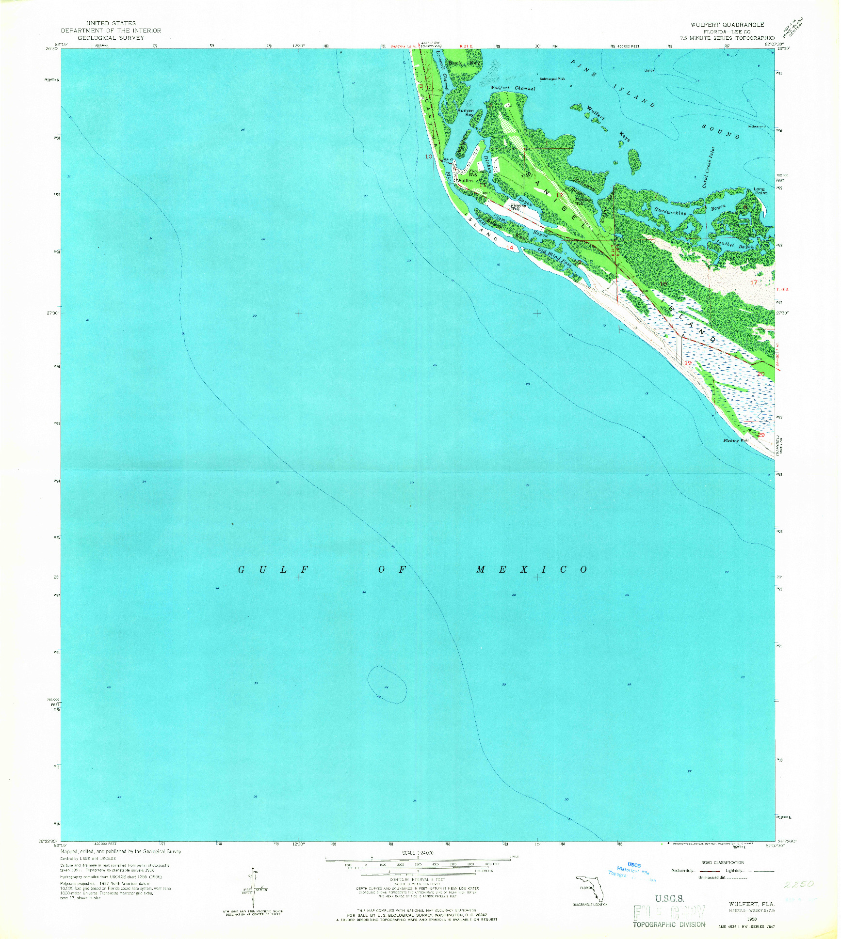 USGS 1:24000-SCALE QUADRANGLE FOR WULFERT, FL 1958