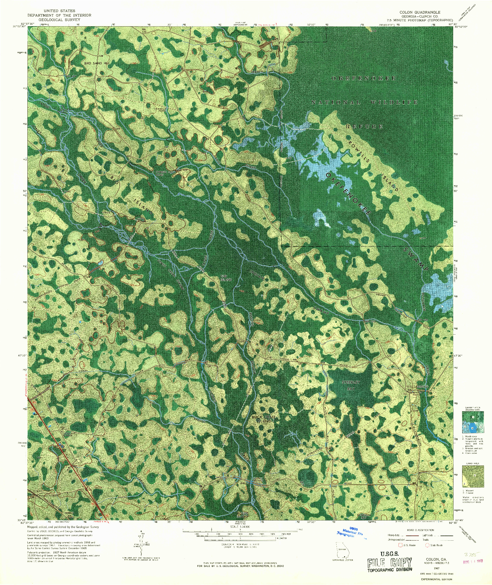 USGS 1:24000-SCALE QUADRANGLE FOR COLON, GA 1967