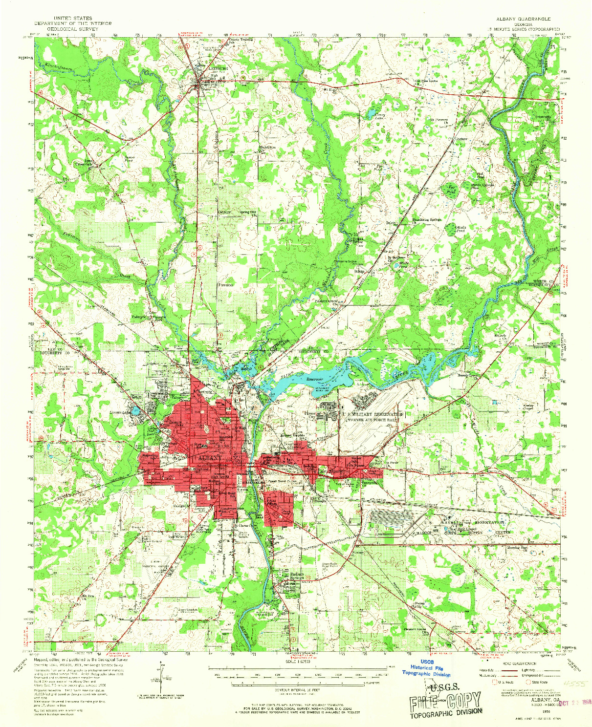 USGS 1:62500-SCALE QUADRANGLE FOR ALBANY, GA 1956