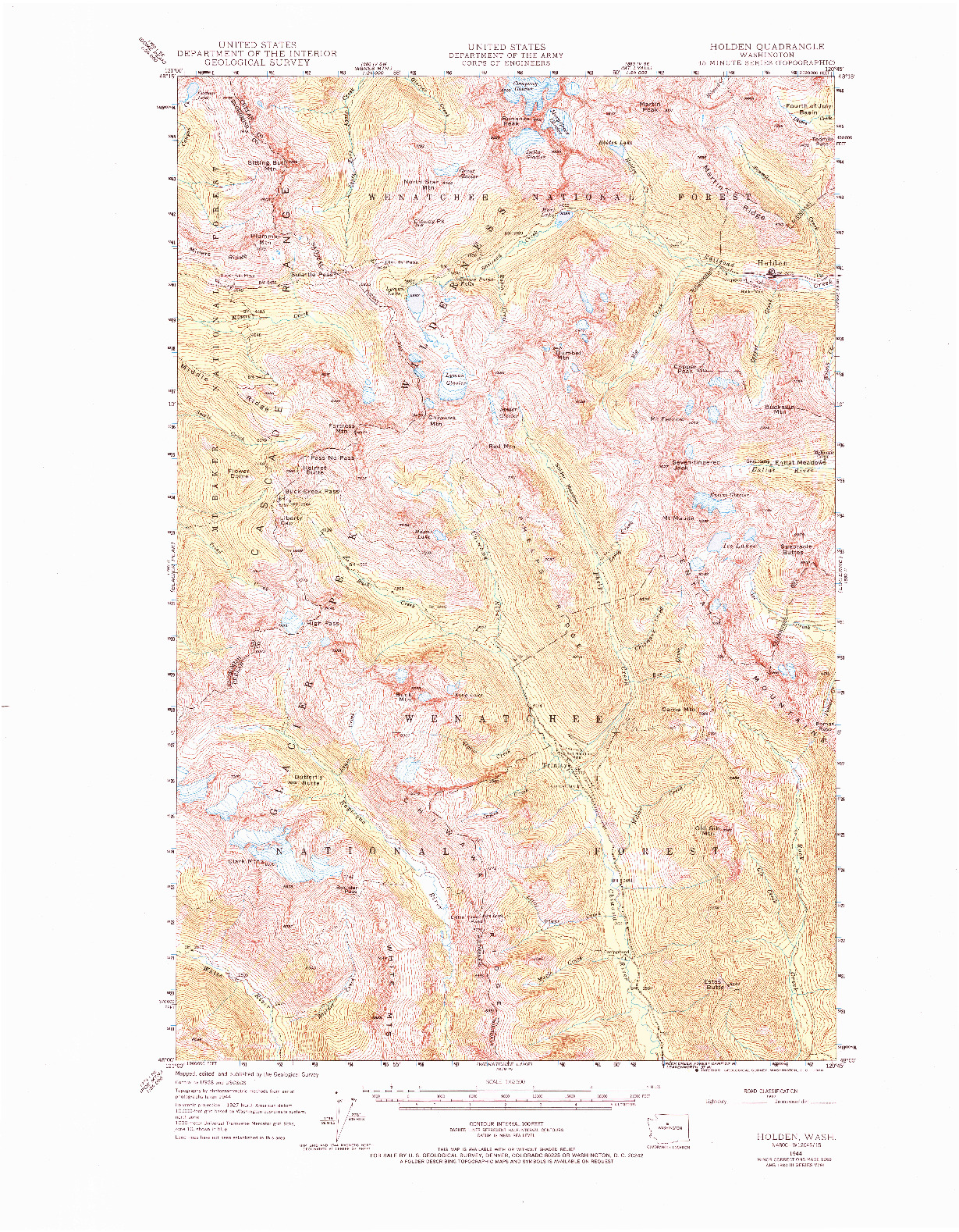 USGS 1:62500-SCALE QUADRANGLE FOR HOLDEN, WA 1944