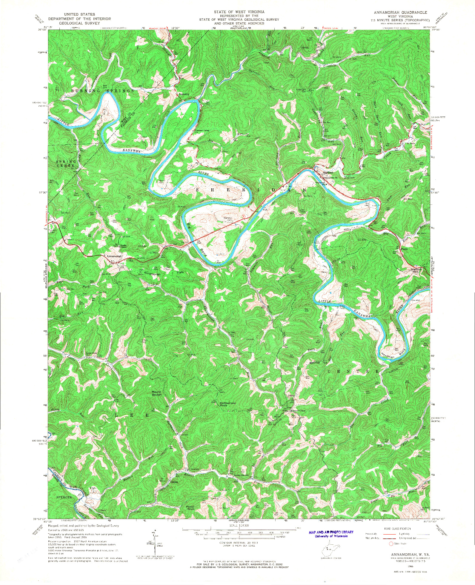 USGS 1:24000-SCALE QUADRANGLE FOR ANNAMORIAH, WV 1966