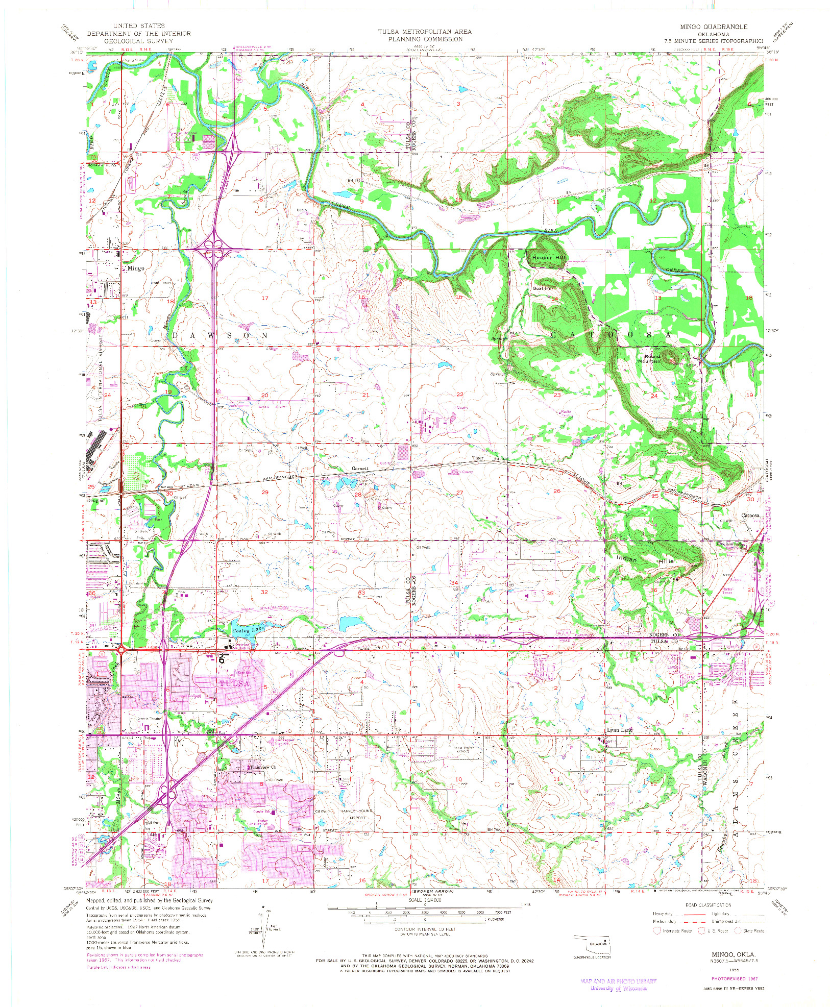 USGS 1:24000-SCALE QUADRANGLE FOR MINGO, OK 1955
