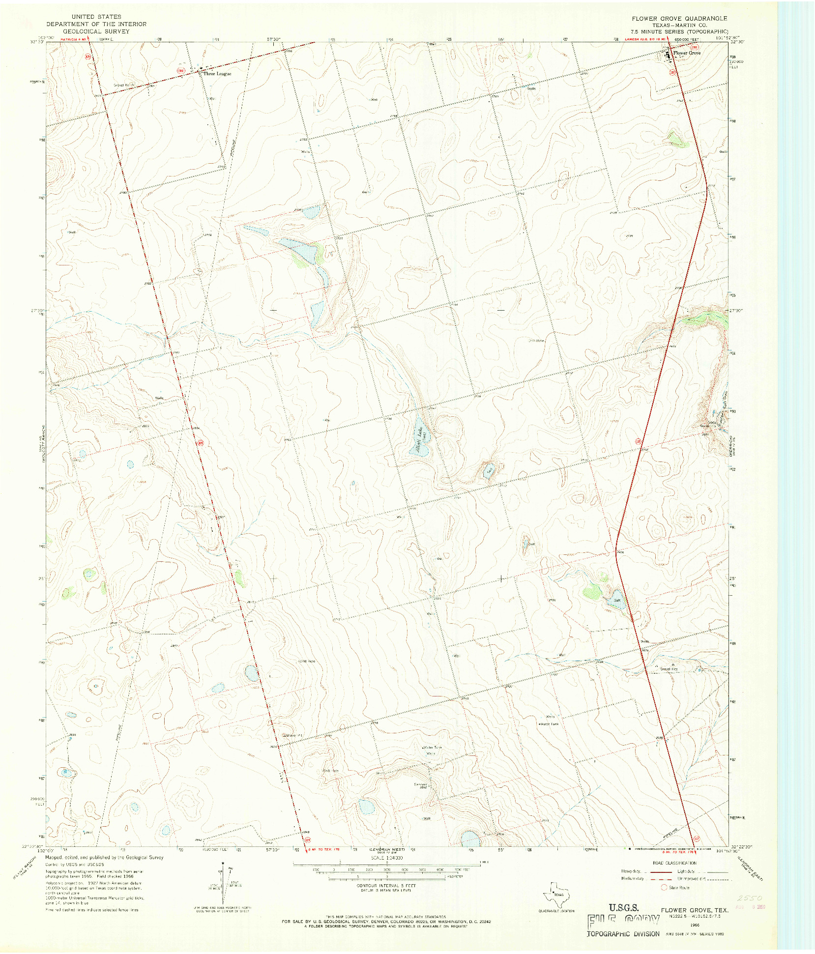 USGS 1:24000-SCALE QUADRANGLE FOR FLOWER GROVE, TX 1966