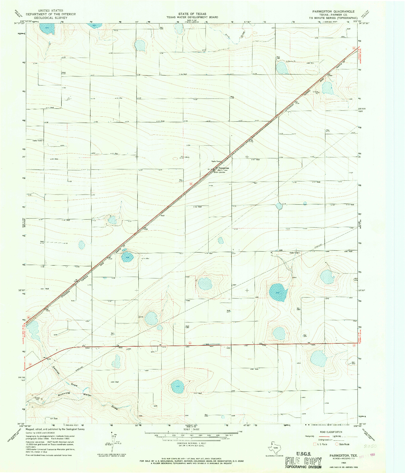 USGS 1:24000-SCALE QUADRANGLE FOR PARMERTON, TX 1965
