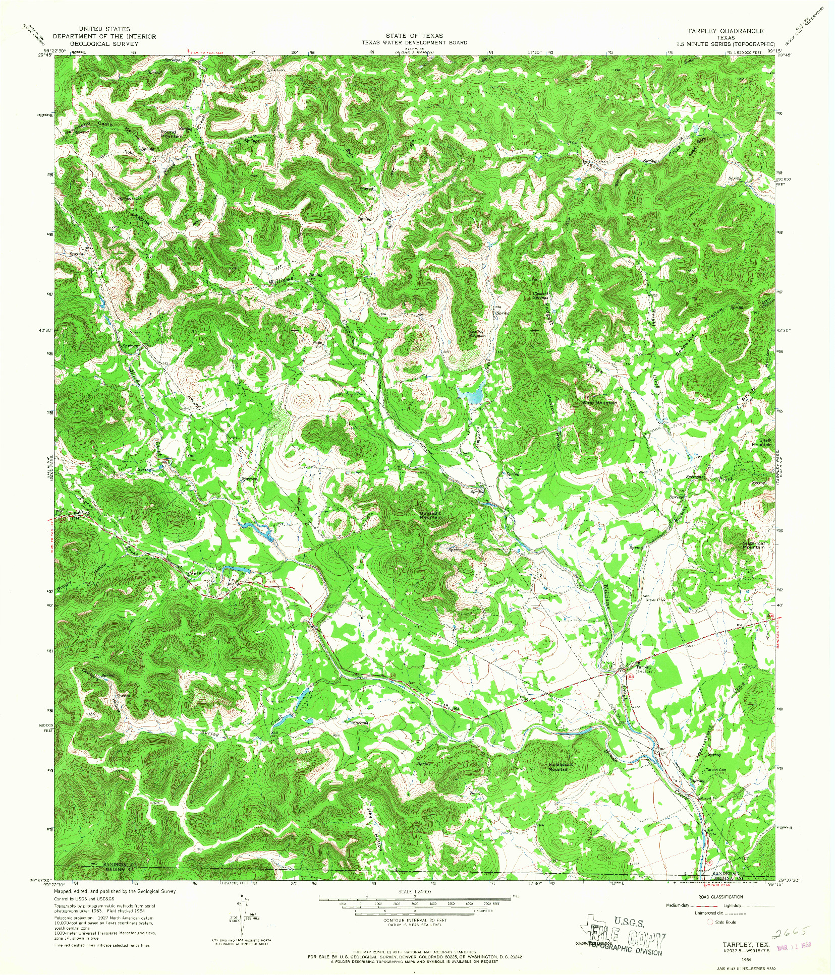 USGS 1:24000-SCALE QUADRANGLE FOR TARPLEY, TX 1964