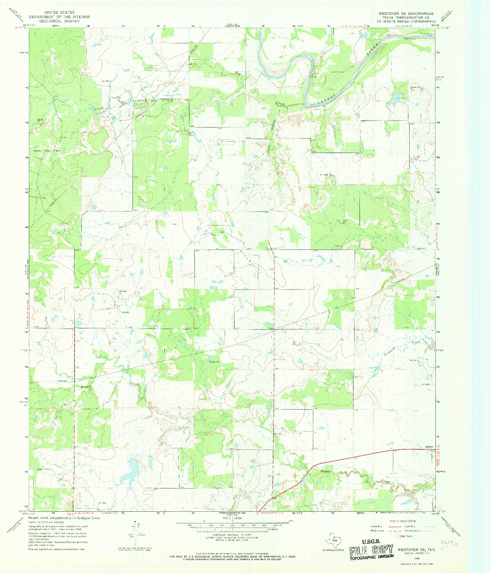USGS 1:24000-SCALE QUADRANGLE FOR WESTOVER SE, TX 1966