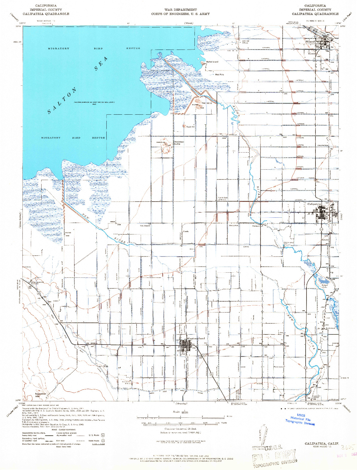USGS 1:62500-SCALE QUADRANGLE FOR CALIPATRIA, CA 1944