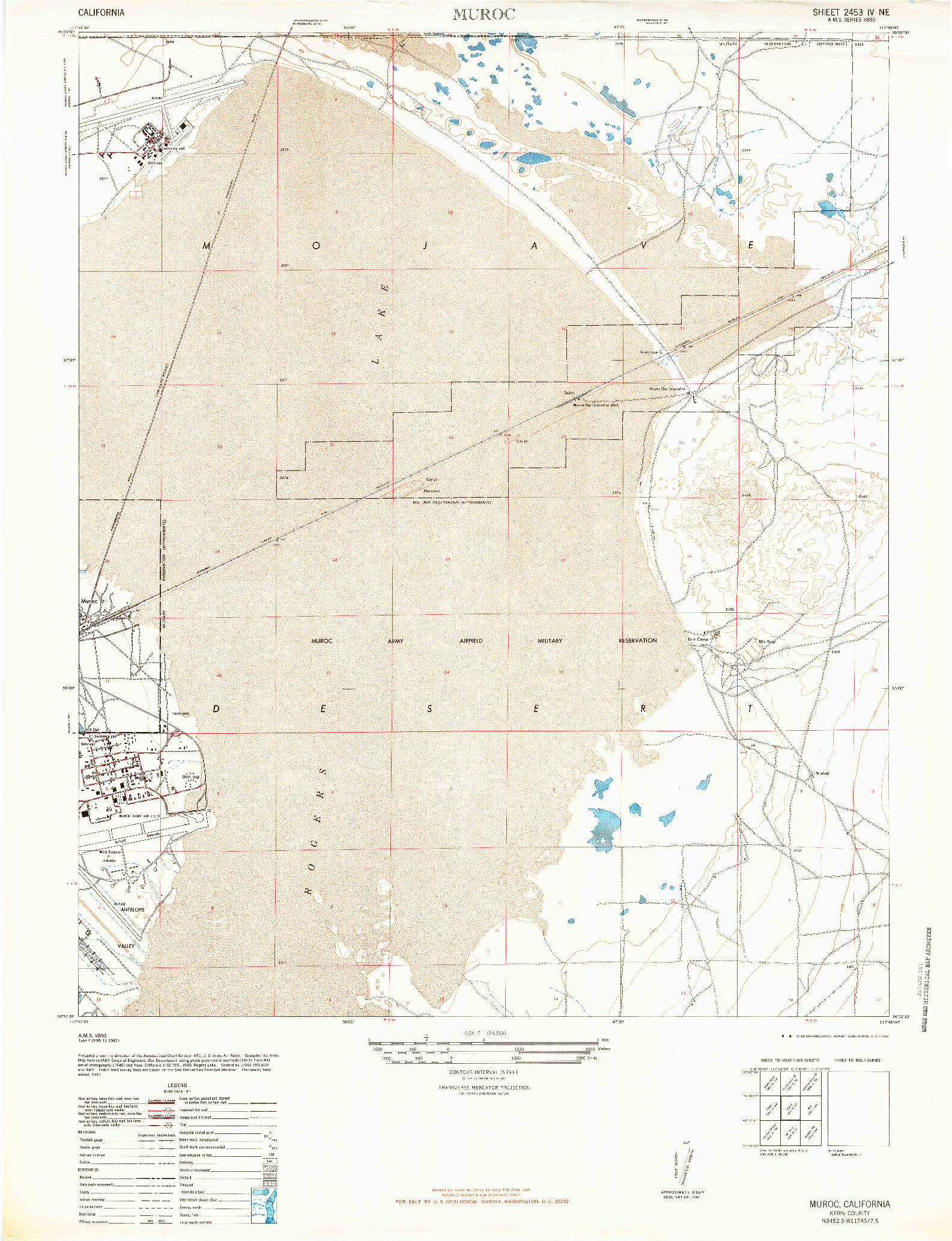 USGS 1:24000-SCALE QUADRANGLE FOR MUROC, CA 1968