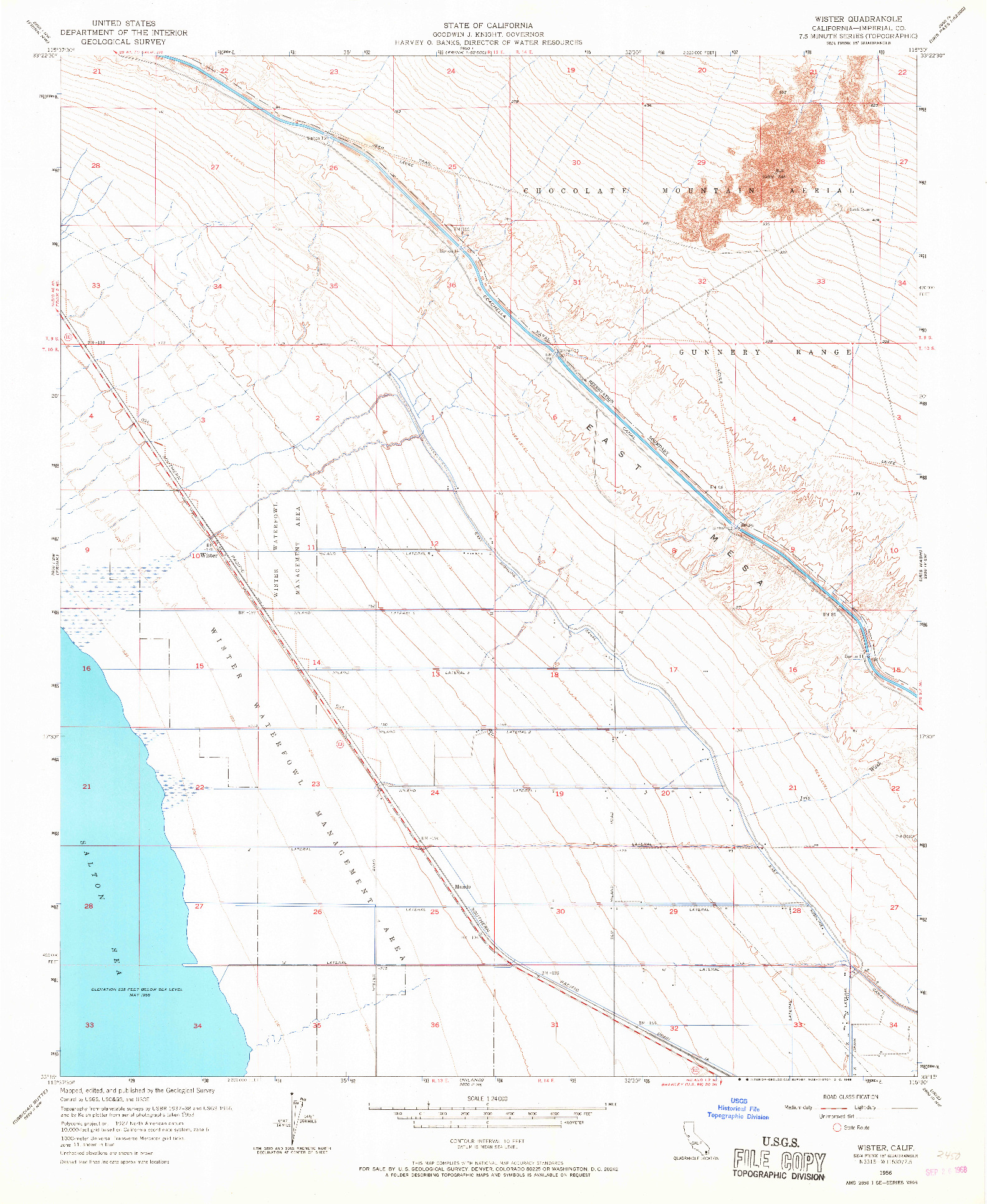 USGS 1:24000-SCALE QUADRANGLE FOR WISTER, CA 1956