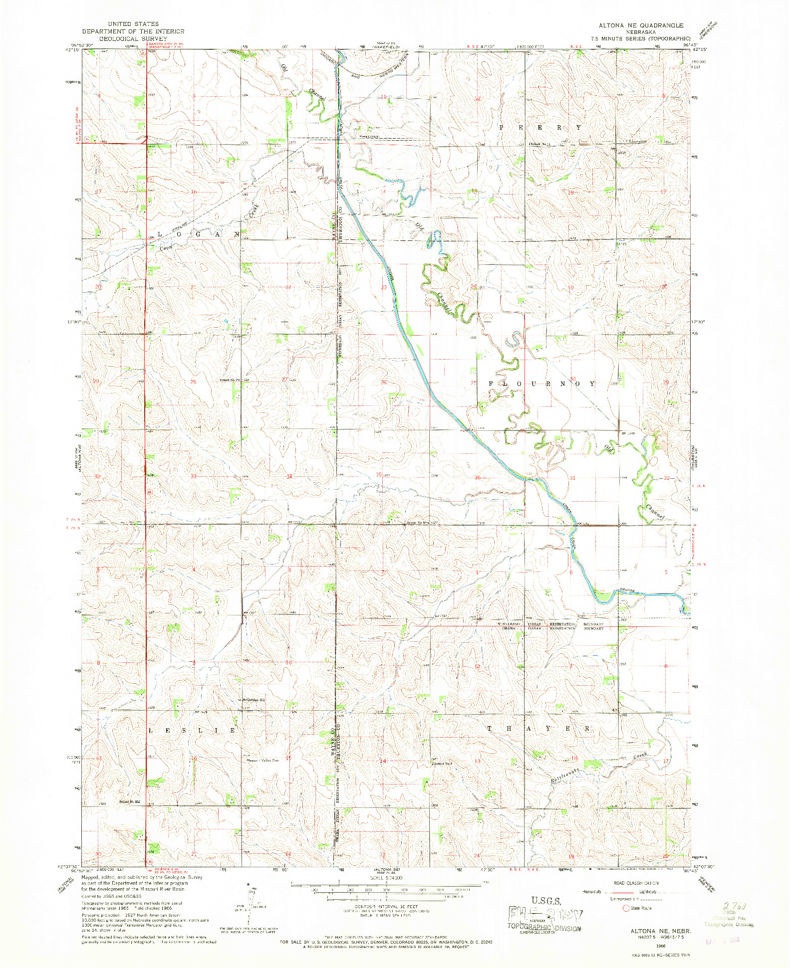 USGS 1:24000-SCALE QUADRANGLE FOR ALTONA NE, NE 1966