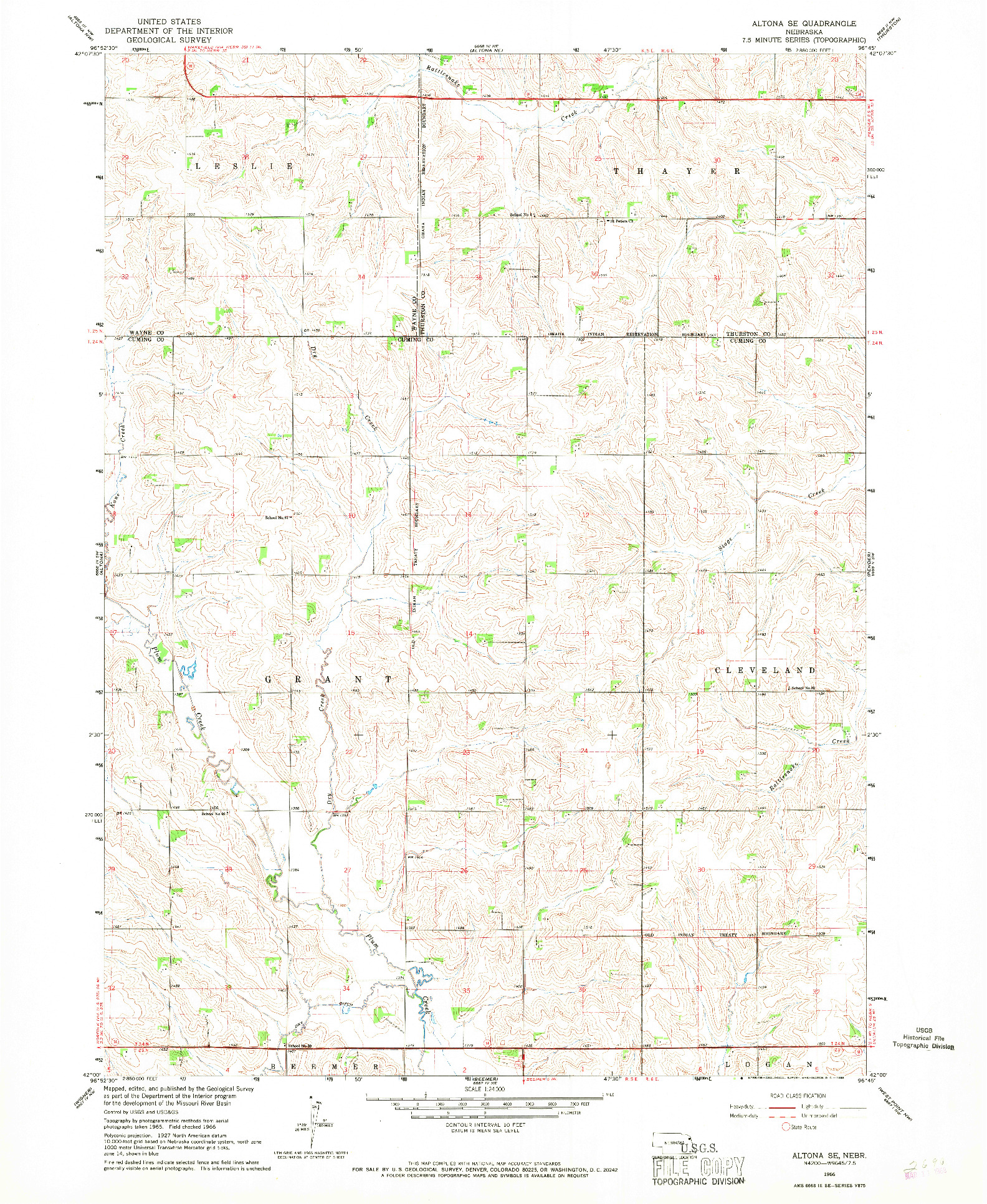 USGS 1:24000-SCALE QUADRANGLE FOR ALTONA SE, NE 1966