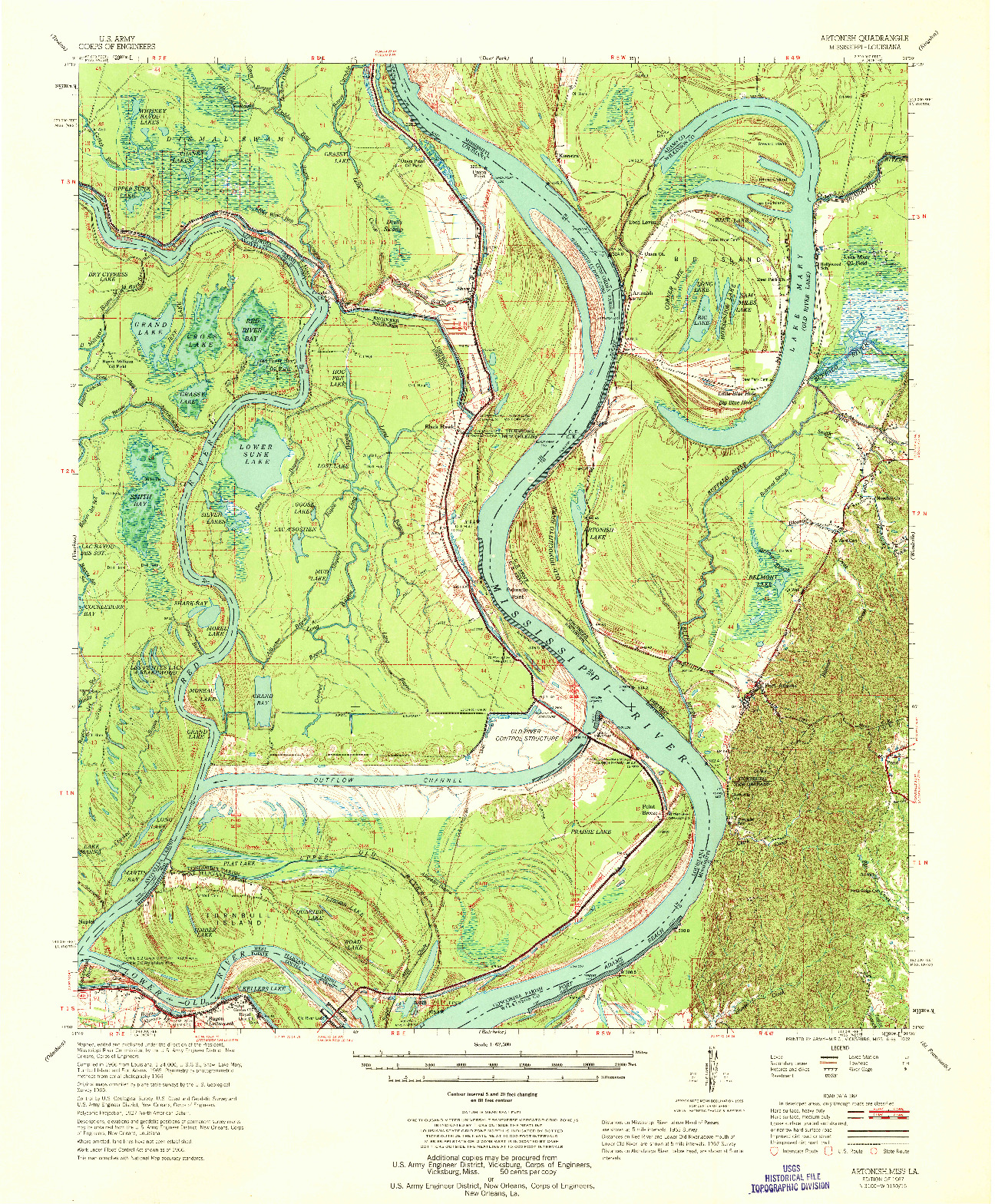 USGS 1:62500-SCALE QUADRANGLE FOR ARTONISH, MS 1967
