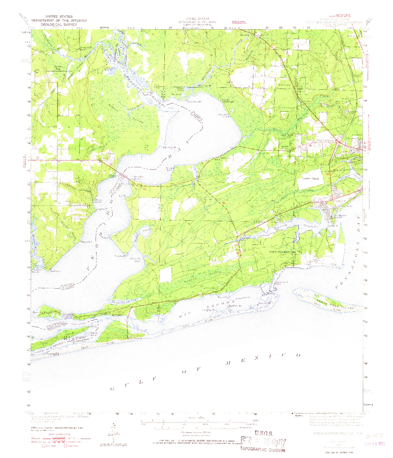 USGS 1:62500-SCALE QUADRANGLE FOR FORT BARRANCAS, FL 1941