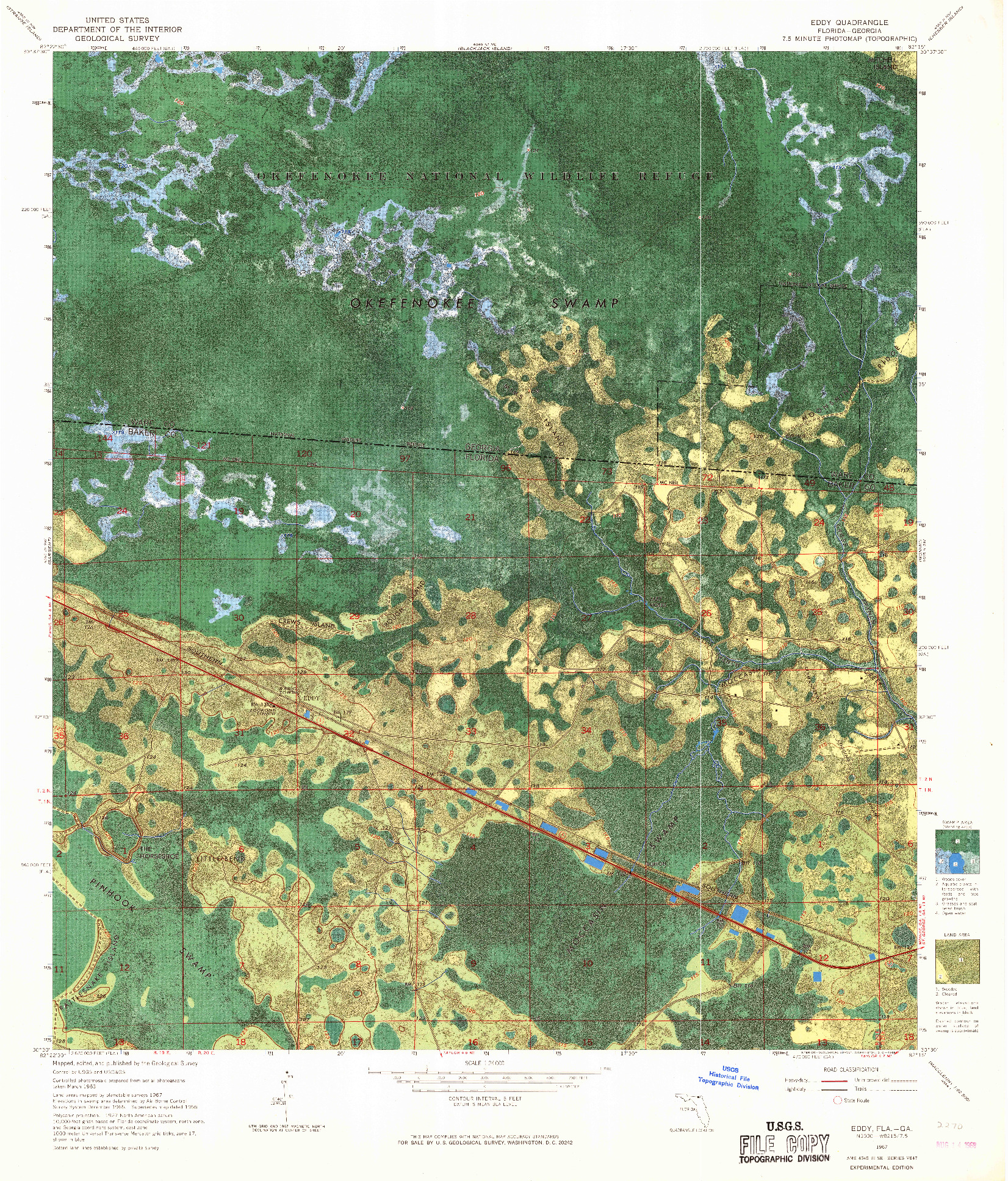 USGS 1:24000-SCALE QUADRANGLE FOR EDDY, FL 1967