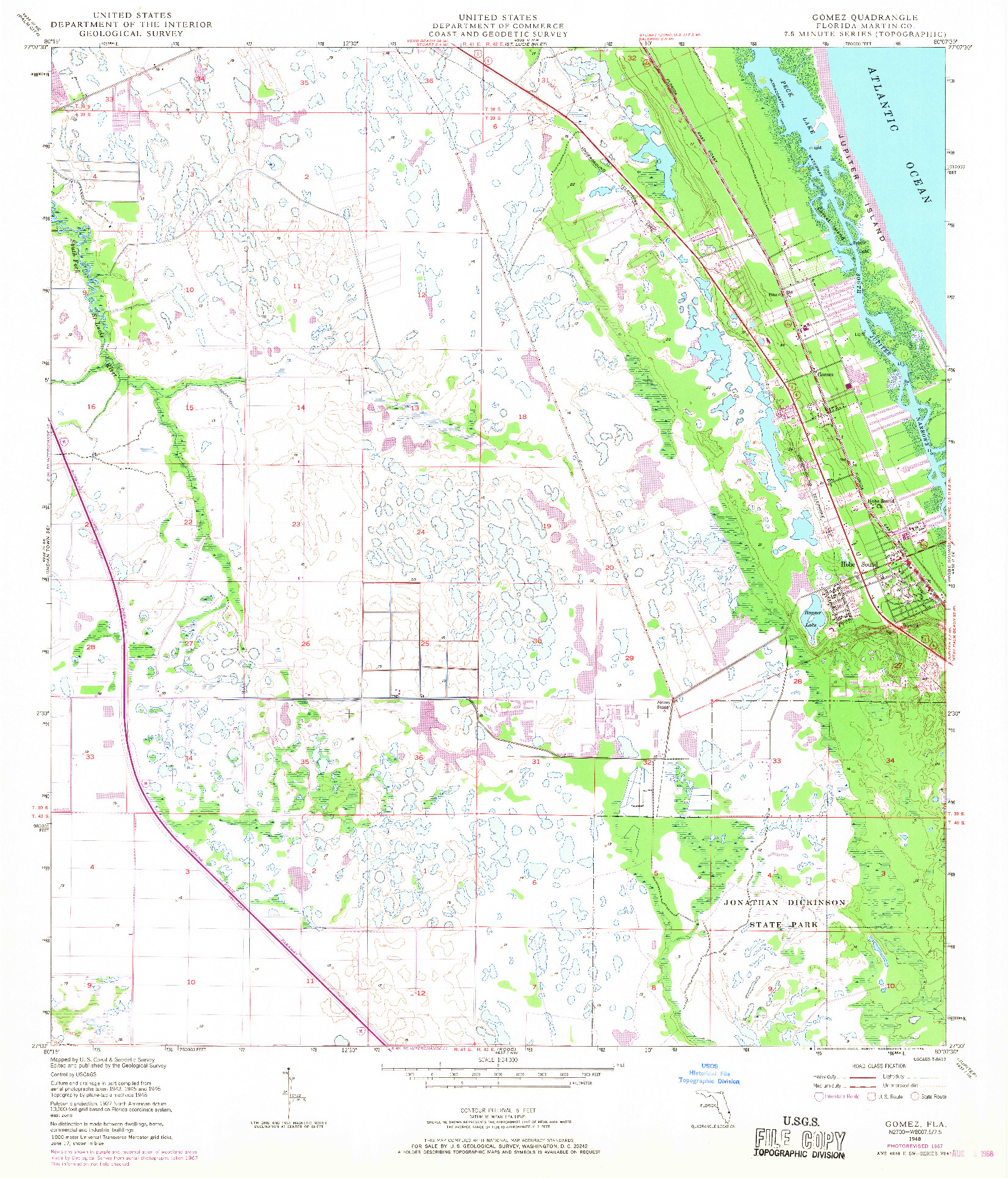 USGS 1:24000-SCALE QUADRANGLE FOR GOMEZ, FL 1948