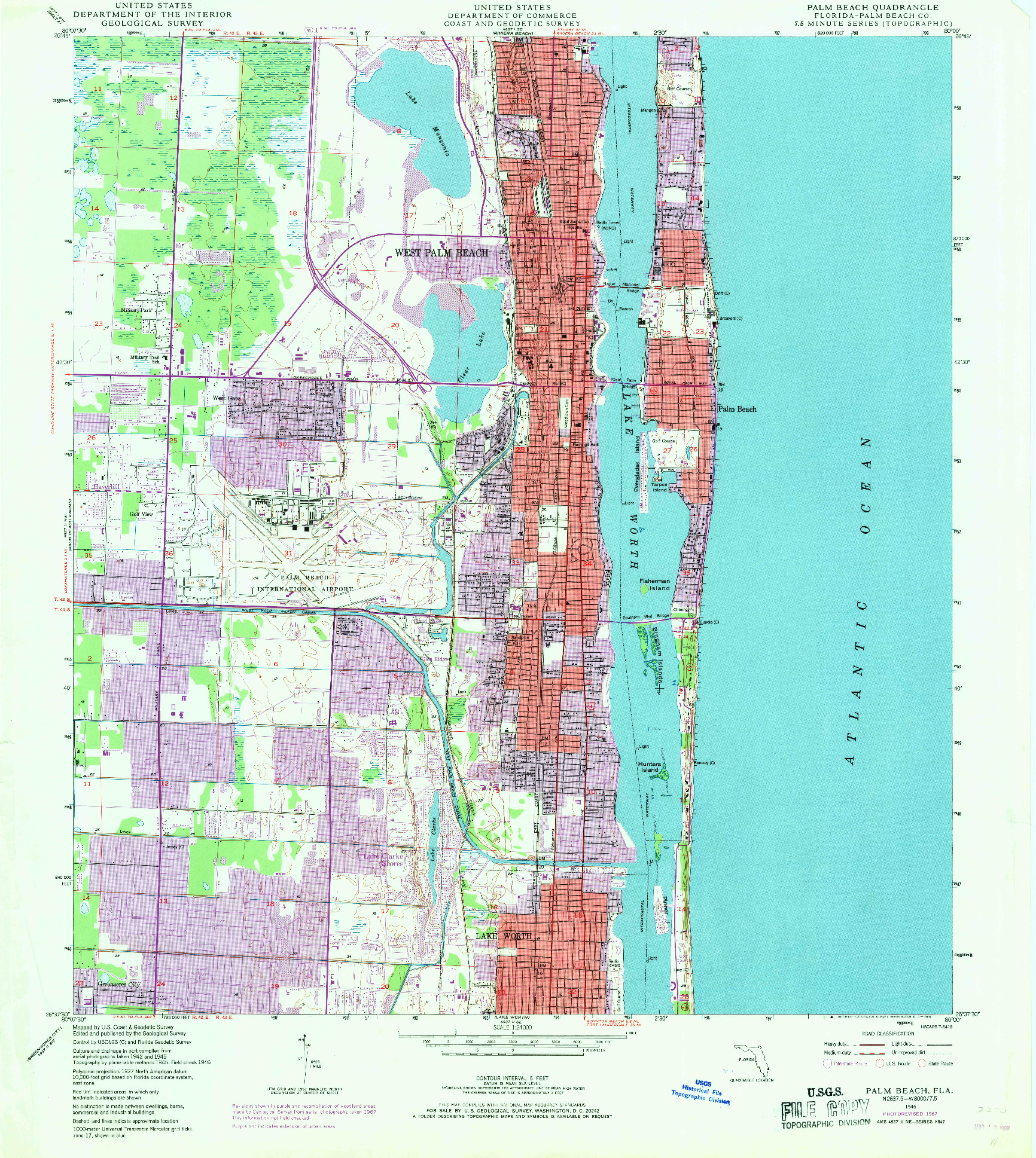 USGS 1:24000-SCALE QUADRANGLE FOR PALM BEACH, FL 1946