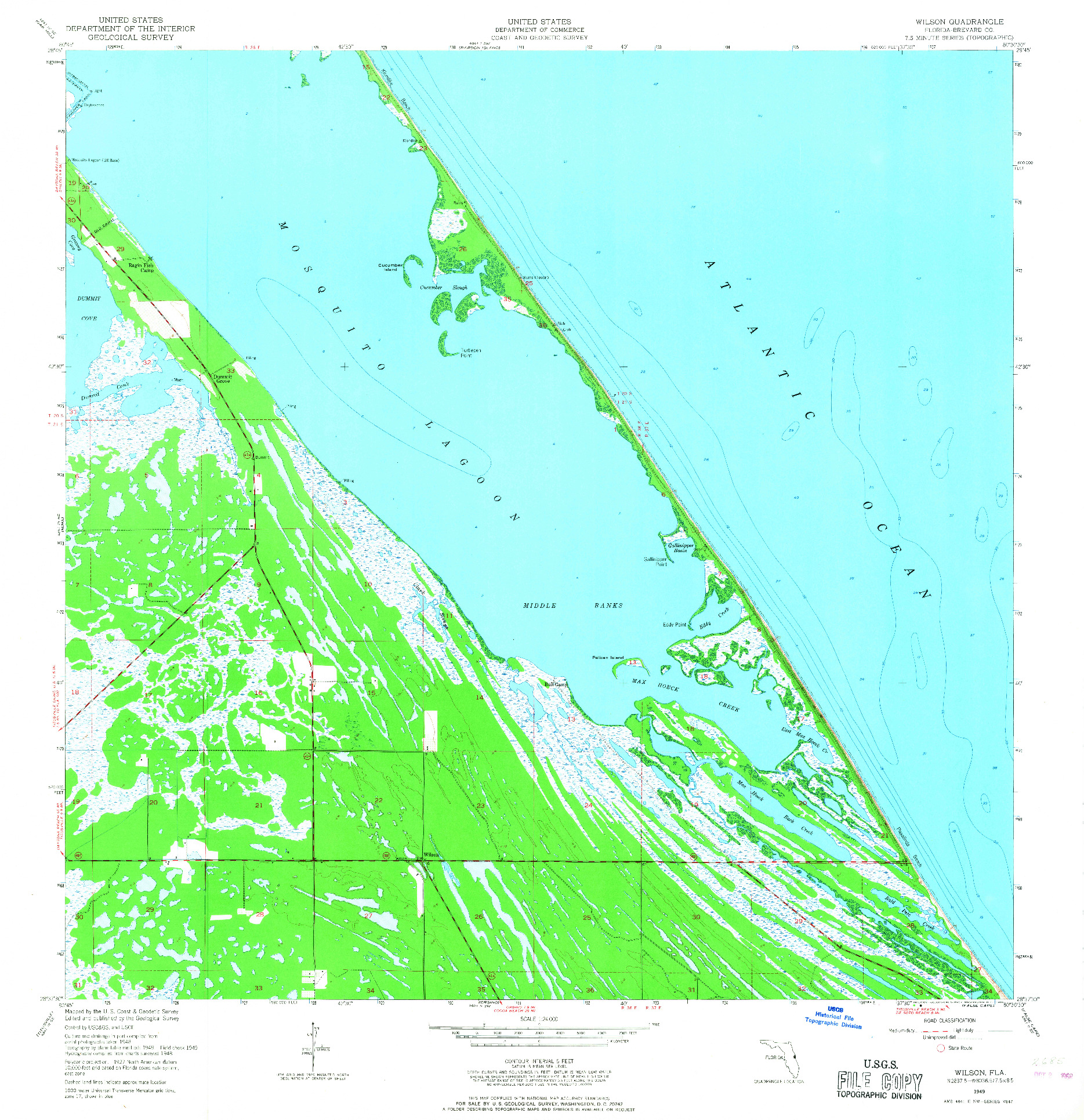 USGS 1:24000-SCALE QUADRANGLE FOR WILSON, FL 1949