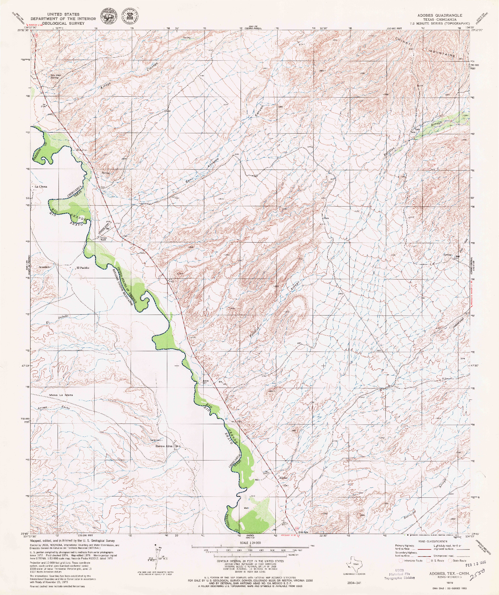 USGS 1:24000-SCALE QUADRANGLE FOR ADOBES, TX 1966