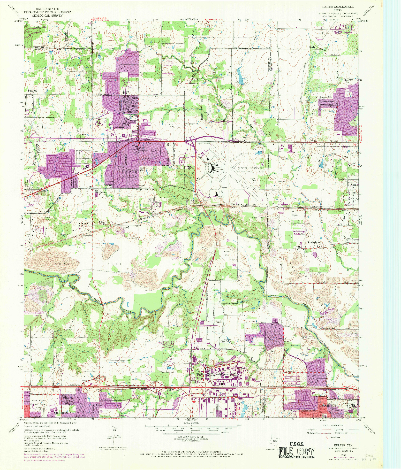 USGS 1:24000-SCALE QUADRANGLE FOR EULESS, TX 1959