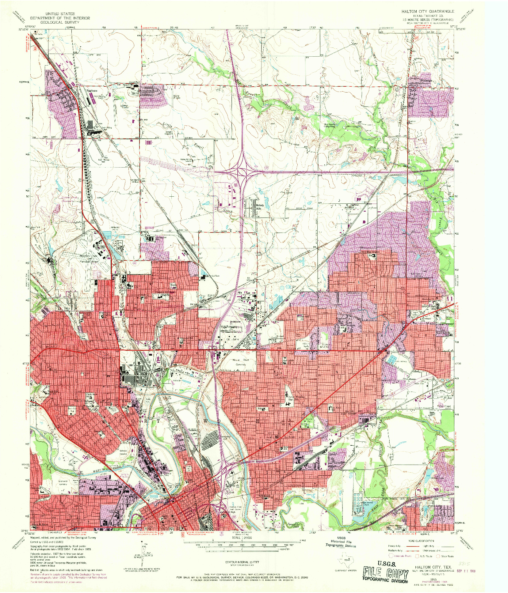 USGS 1:24000-SCALE QUADRANGLE FOR HALTOM CITY, TX 1955