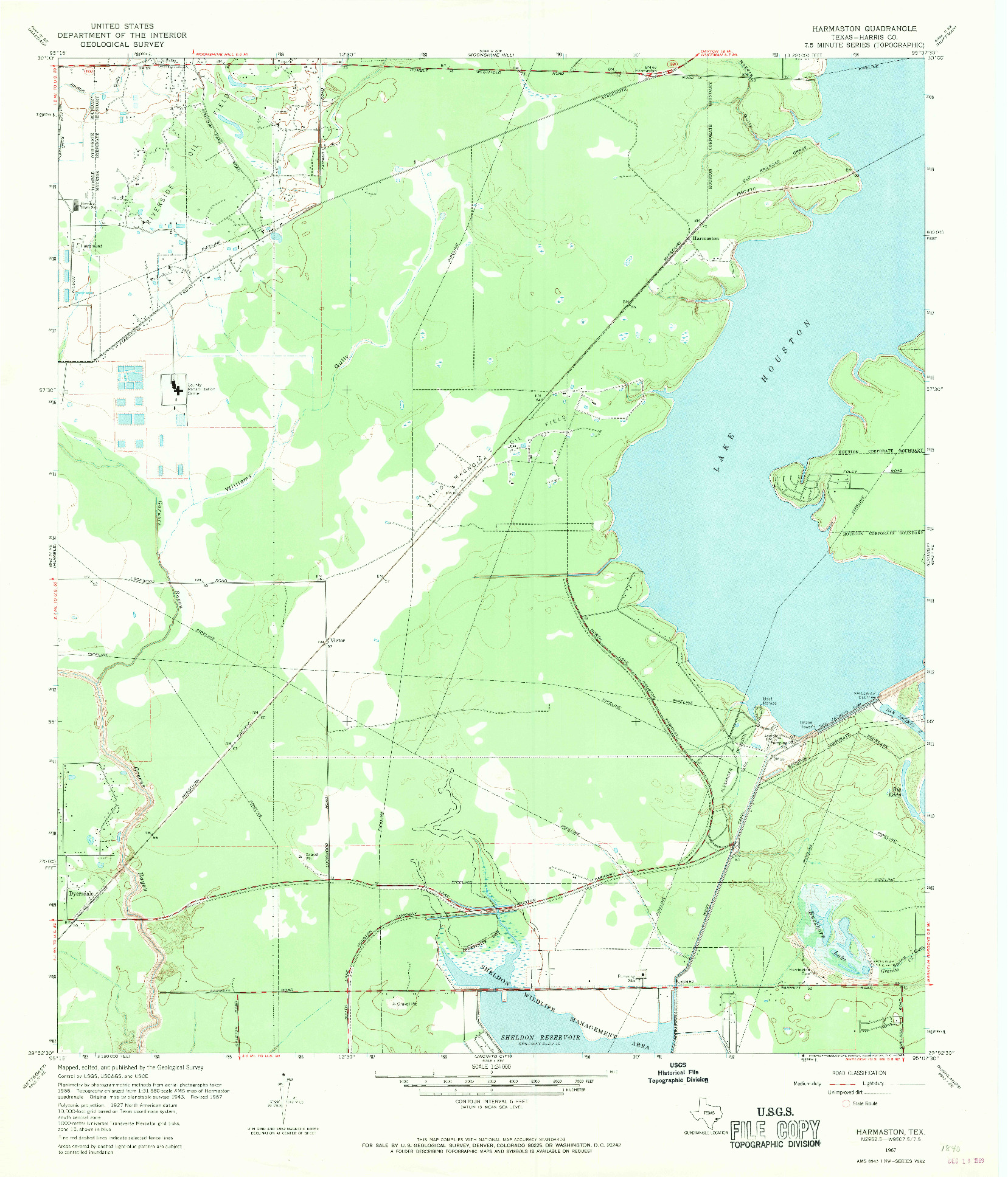 USGS 1:24000-SCALE QUADRANGLE FOR HARMASTON, TX 1967