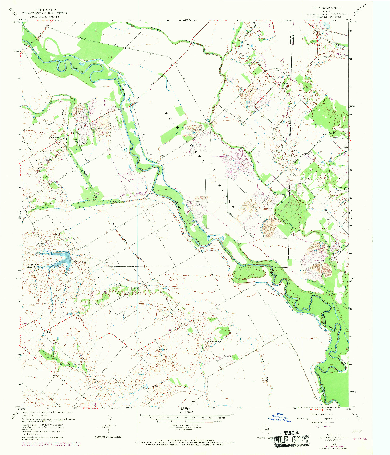 USGS 1:24000-SCALE QUADRANGLE FOR INDIA, TX 1959