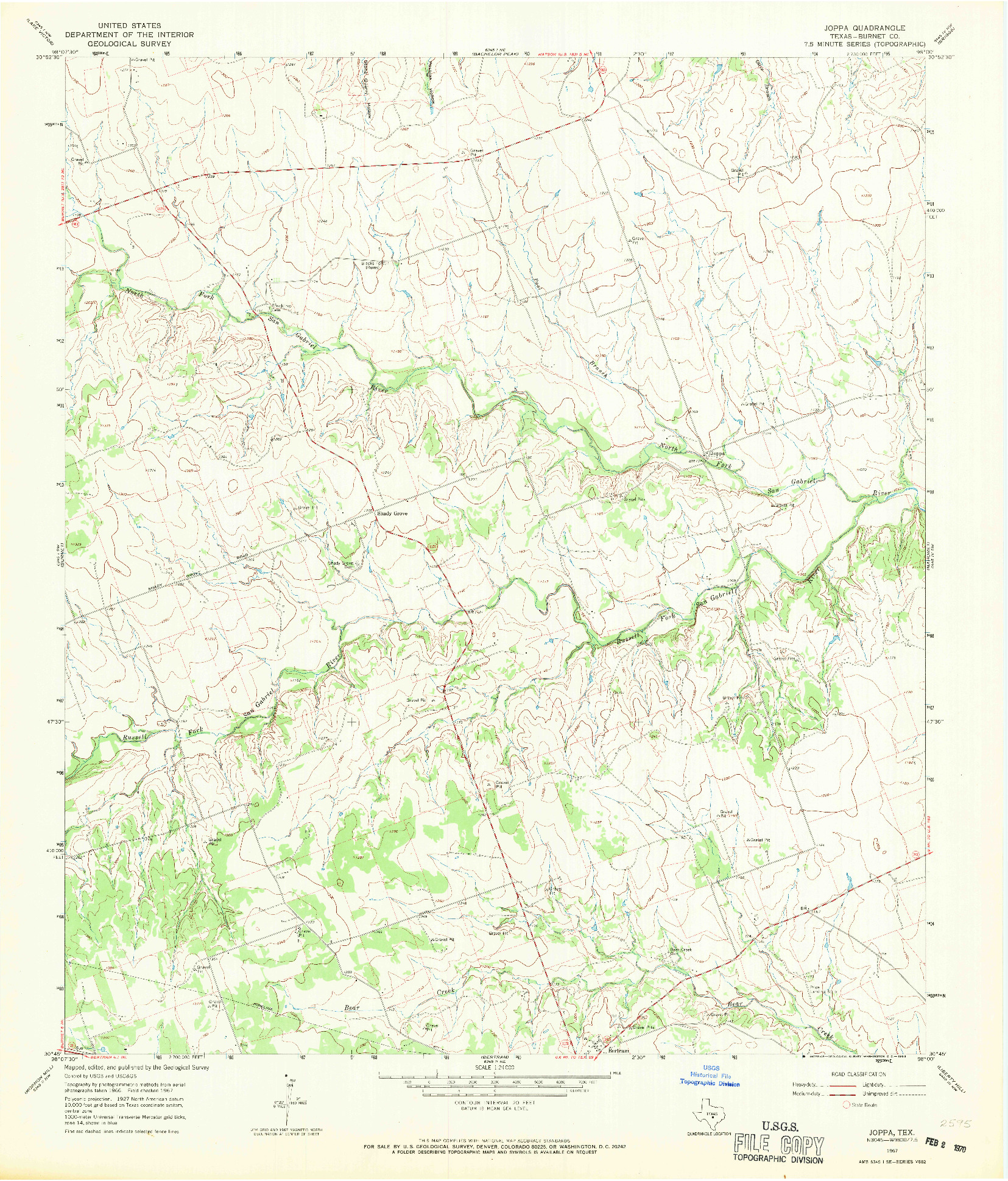 USGS 1:24000-SCALE QUADRANGLE FOR JOPPA, TX 1967