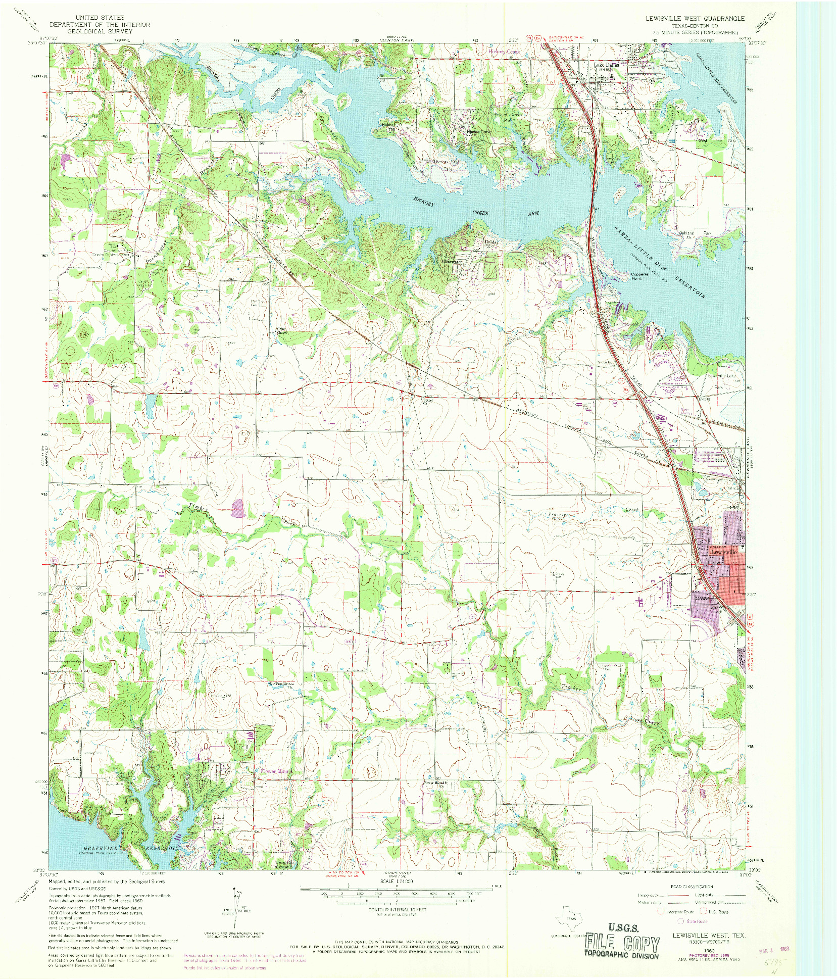 USGS 1:24000-SCALE QUADRANGLE FOR LEWISVILLE WEST, TX 1960