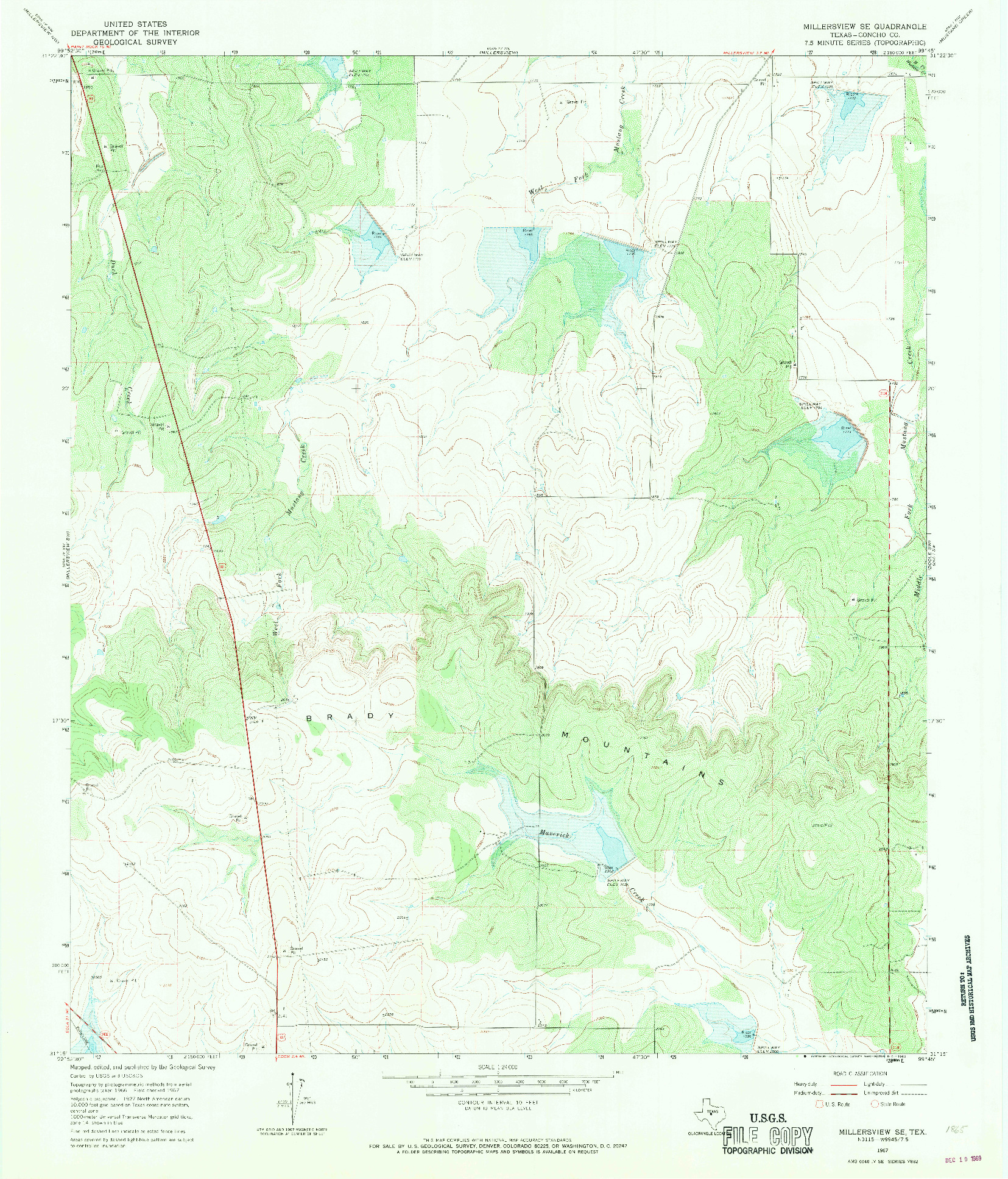 USGS 1:24000-SCALE QUADRANGLE FOR MILLERSVIEW SE, TX 1967