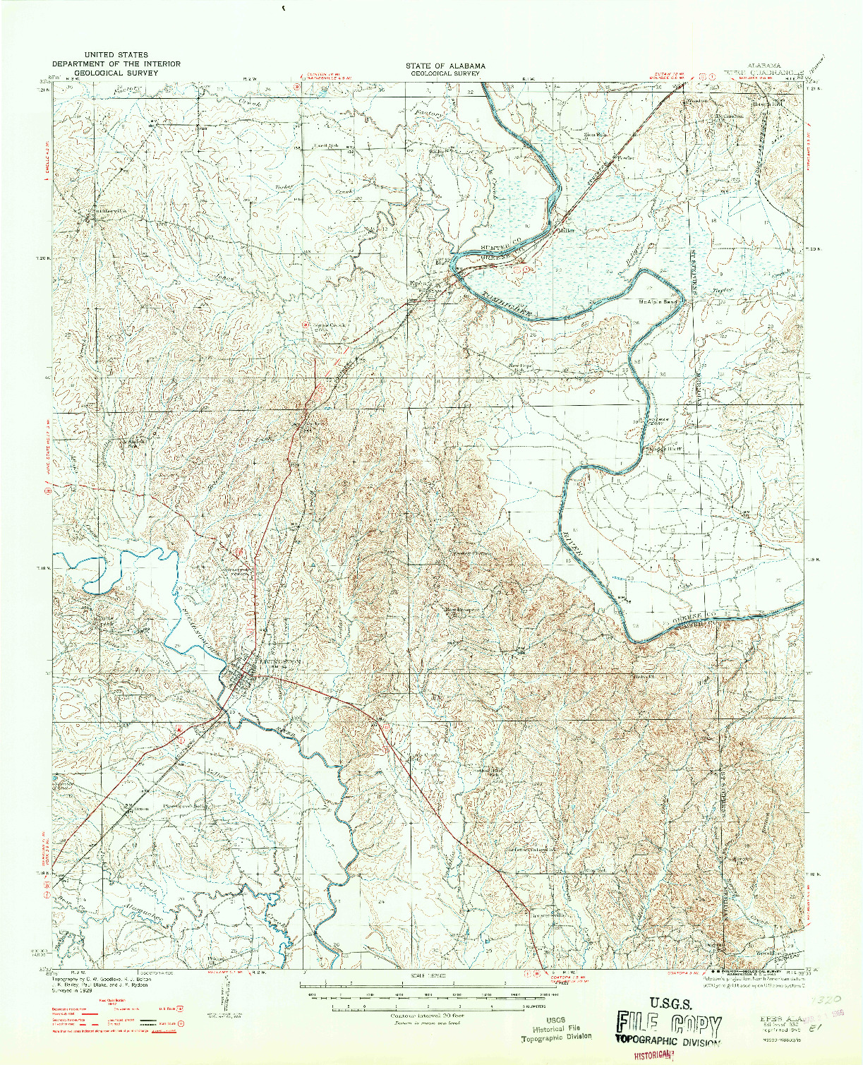 USGS 1:62500-SCALE QUADRANGLE FOR EPES, AL 1932