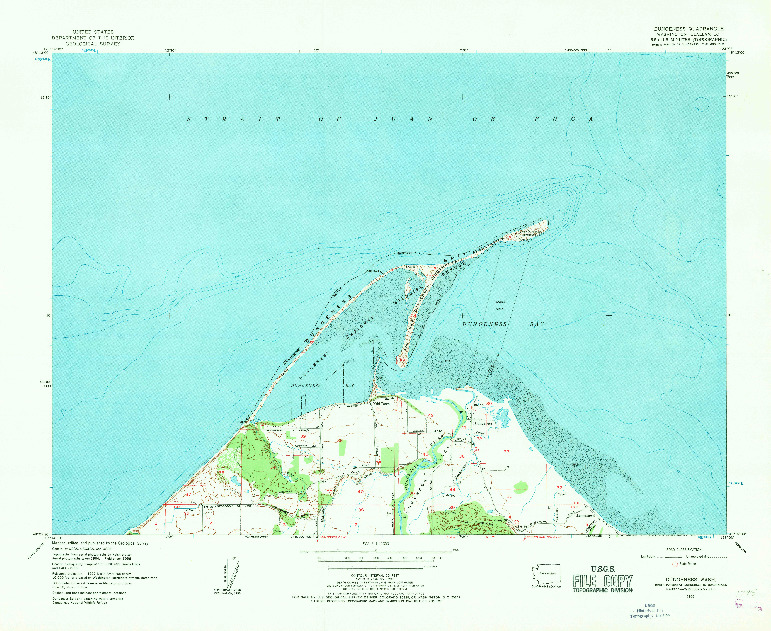 USGS 1:24000-SCALE QUADRANGLE FOR DUNGENESS, WA 1956