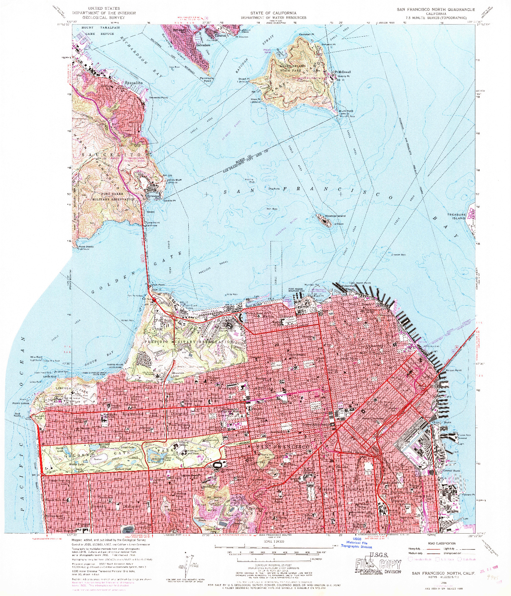USGS 1:24000-SCALE QUADRANGLE FOR SAN FRANCISCO NORTH, CA 1956
