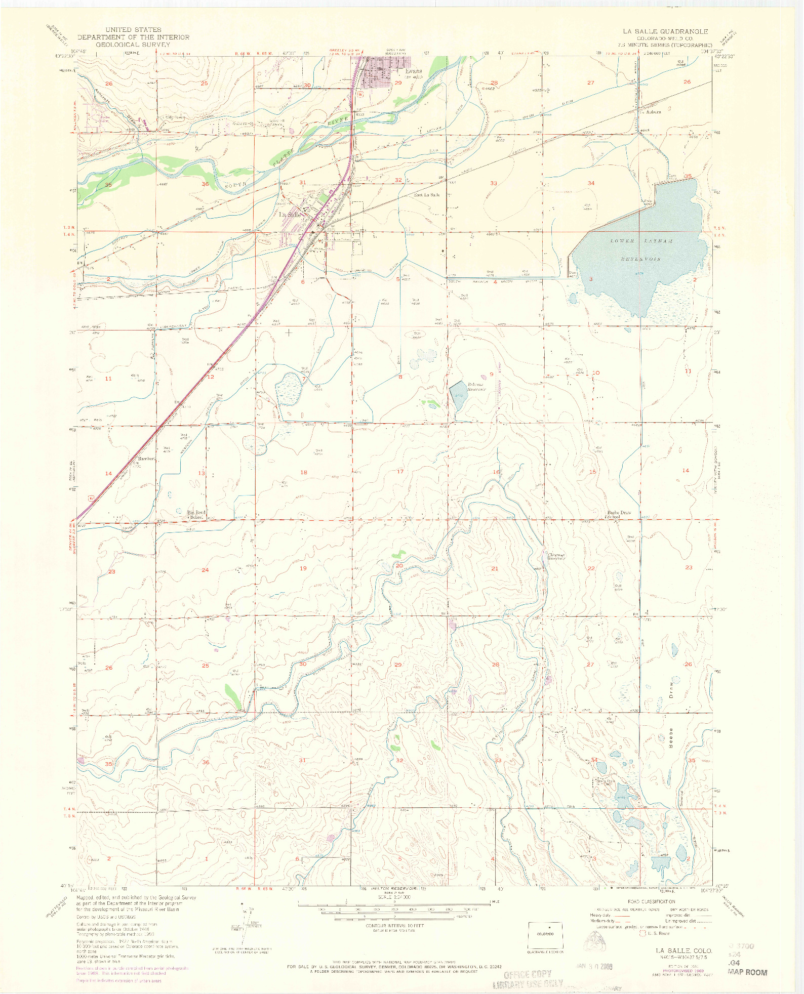 USGS 1:24000-SCALE QUADRANGLE FOR LA SALLE, CO 1951