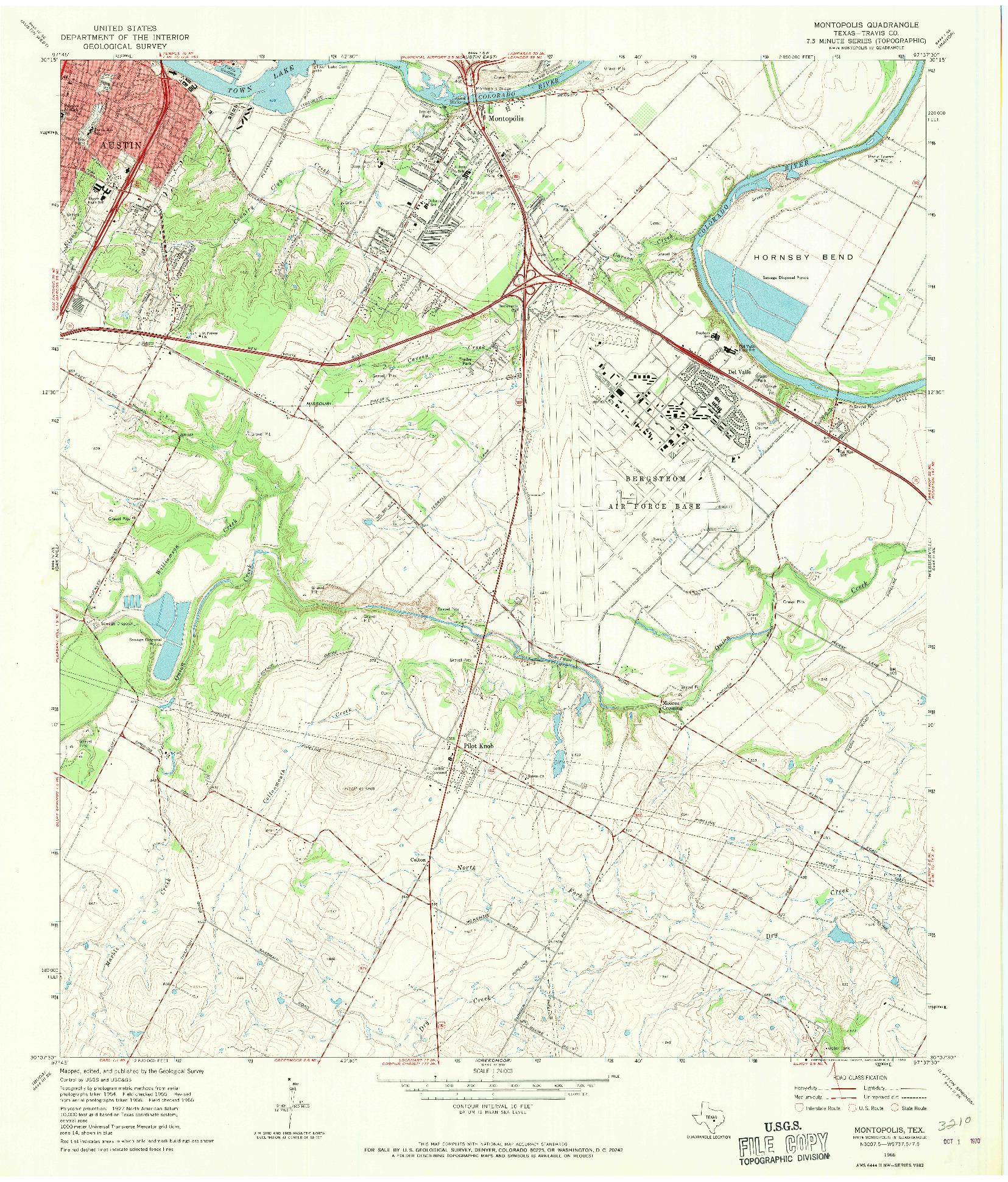 USGS 1:24000-SCALE QUADRANGLE FOR MONTOPOLIS, TX 1966