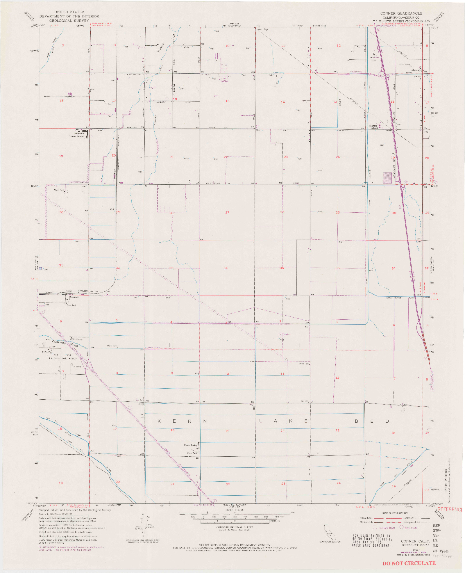 USGS 1:24000-SCALE QUADRANGLE FOR CONNER, CA 1954