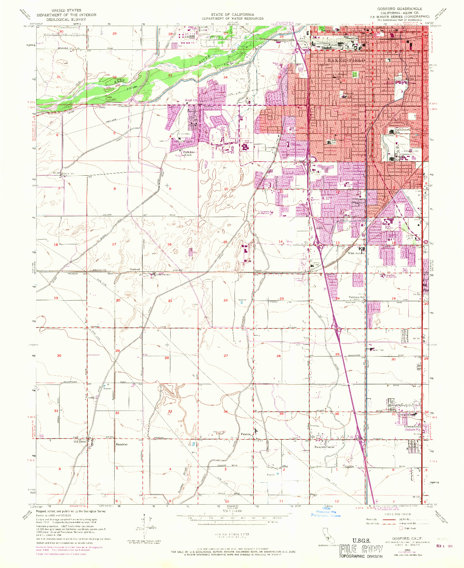 USGS 1:24000-SCALE QUADRANGLE FOR GOSFORD, CA 1954