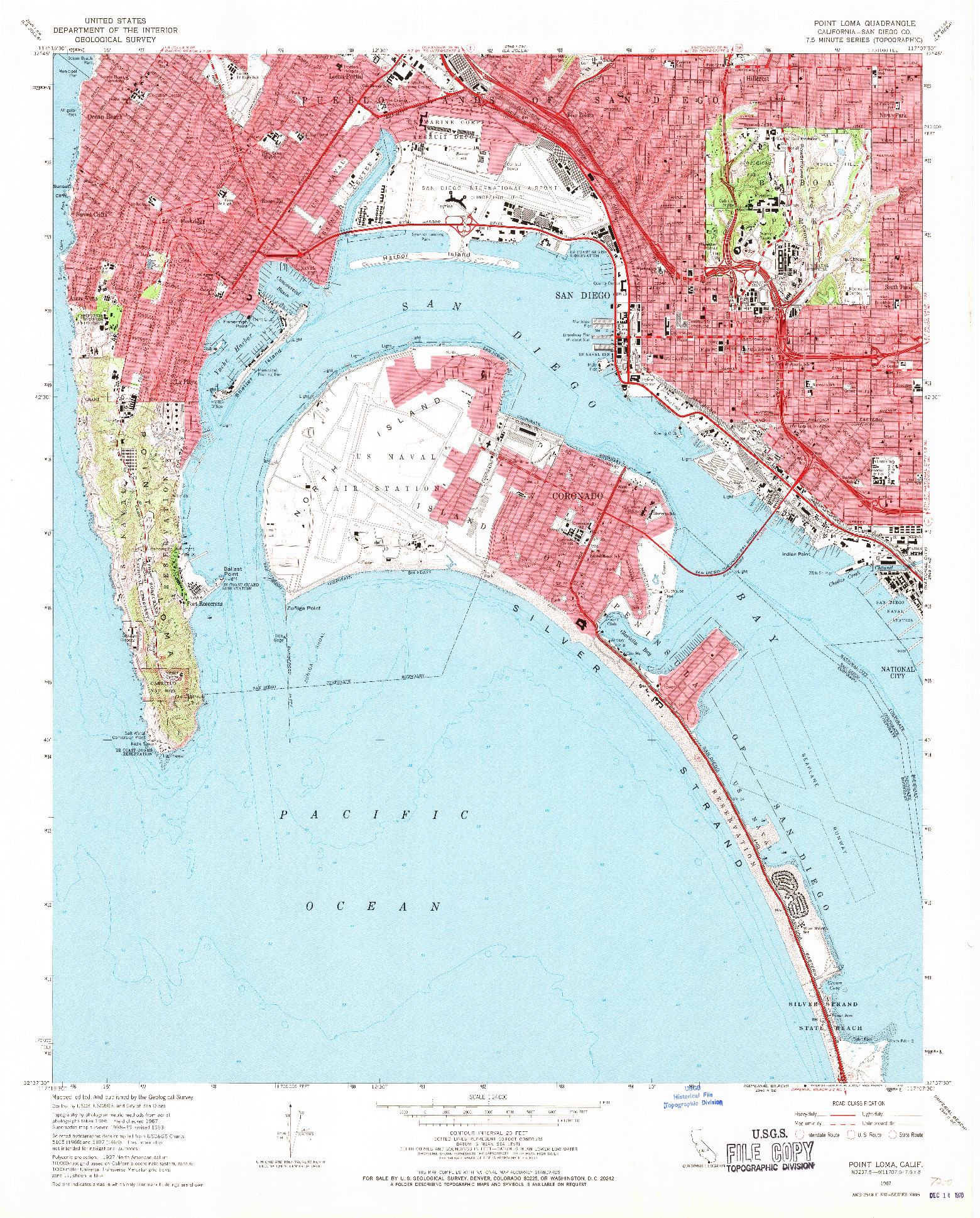 USGS 1:24000-SCALE QUADRANGLE FOR POINT LOMA, CA 1967