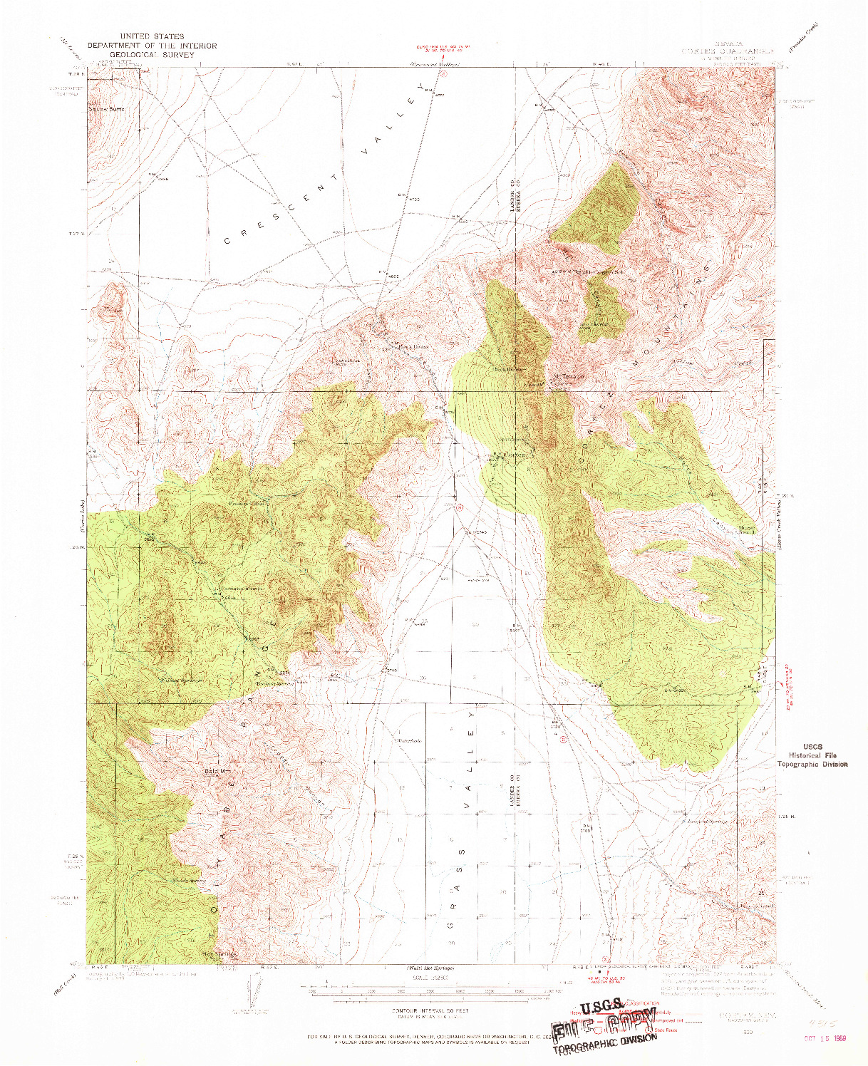 USGS 1:62500-SCALE QUADRANGLE FOR CORTEZ, NV 1938