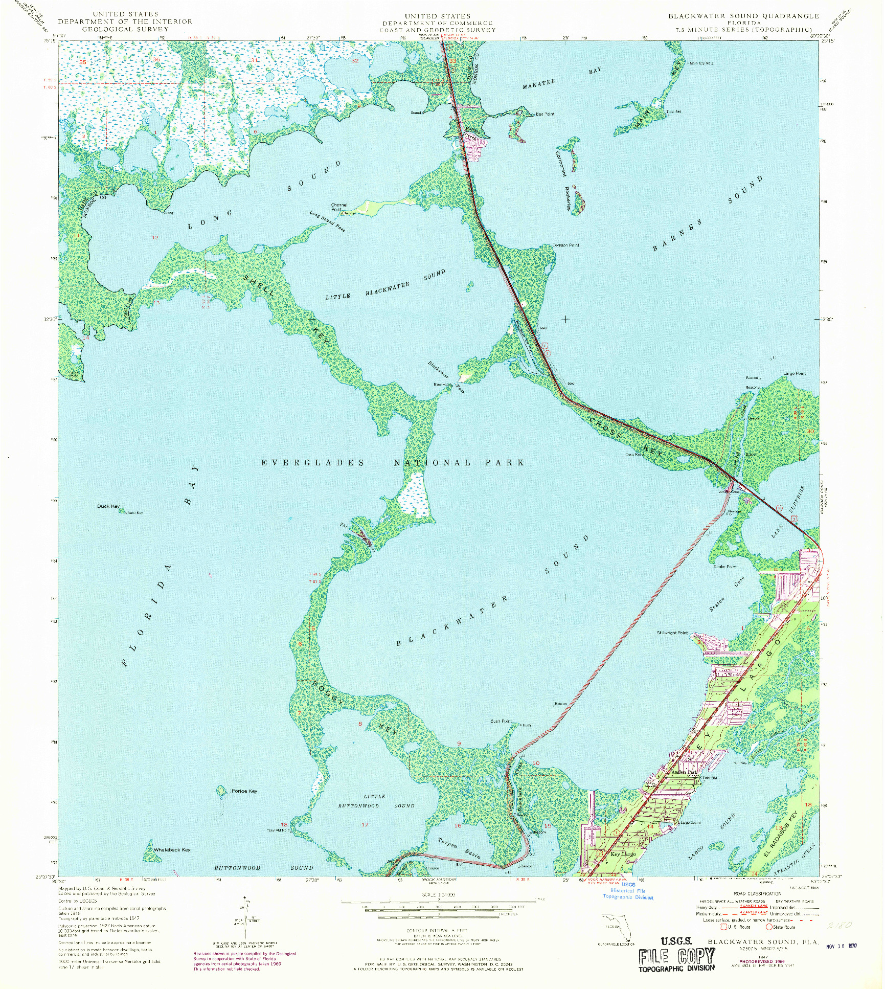 USGS 1:24000-SCALE QUADRANGLE FOR BLACKWATER SOUND, FL 1947