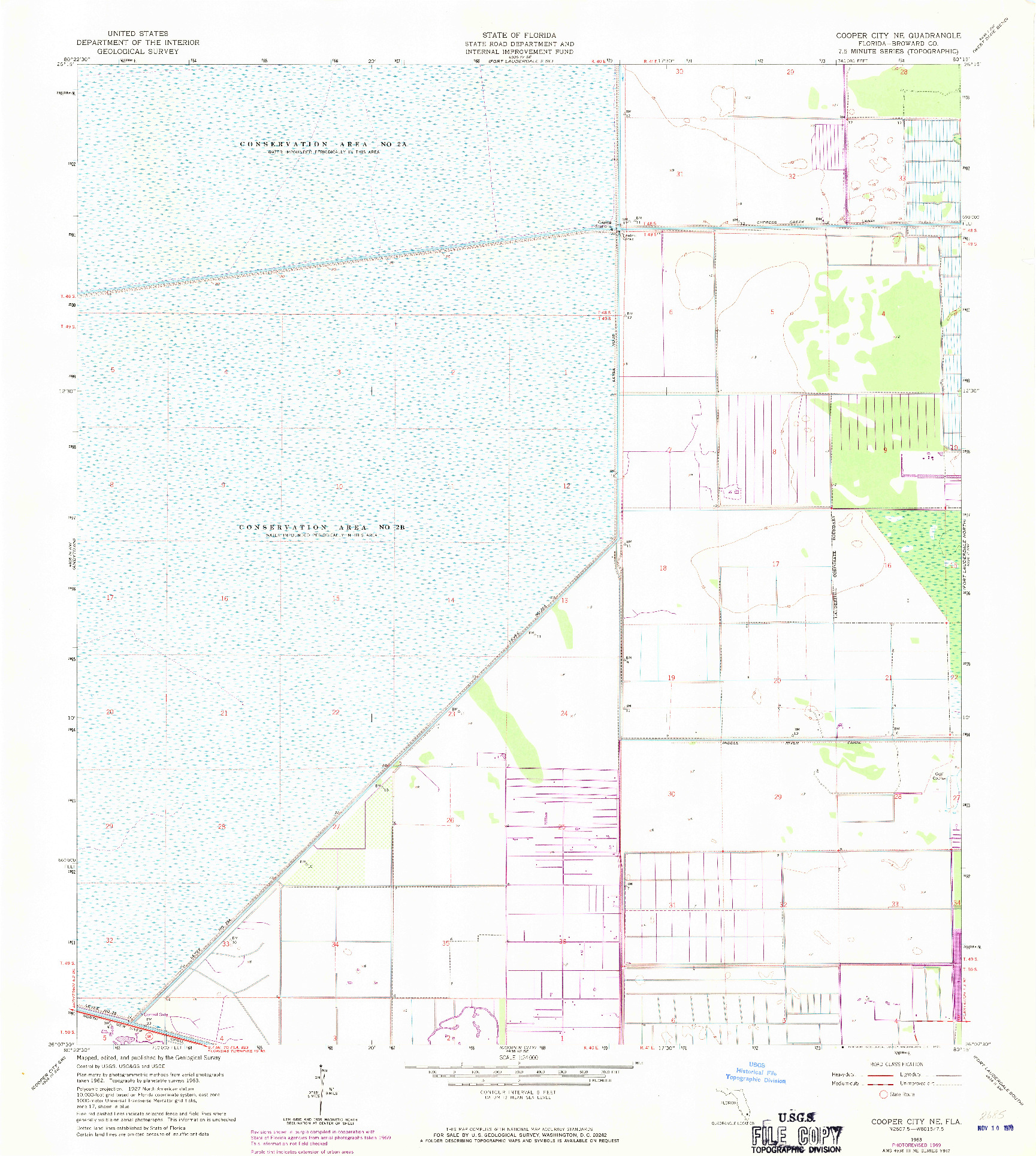 USGS 1:24000-SCALE QUADRANGLE FOR COOPER CITY NE, FL 1963