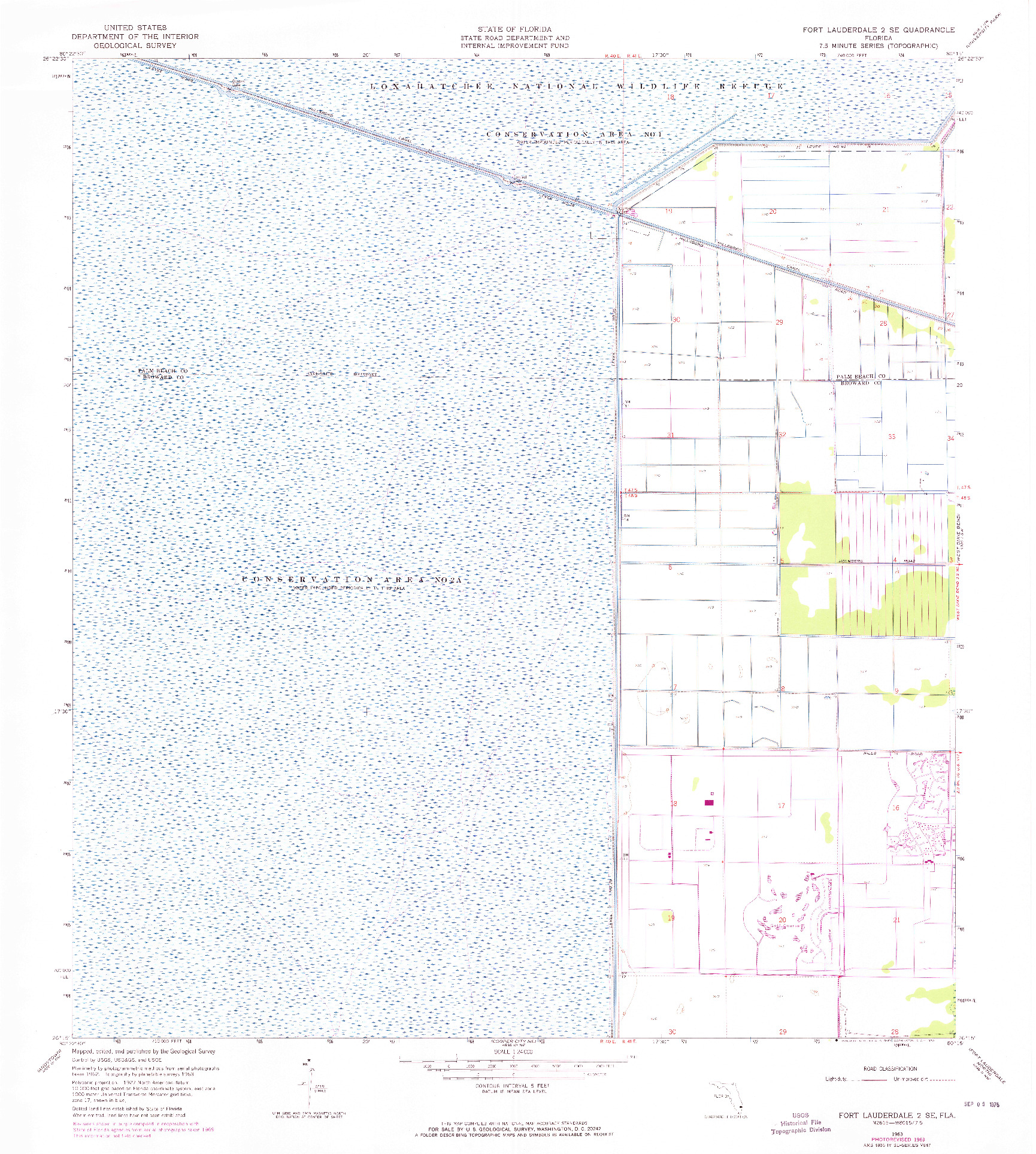 USGS 1:24000-SCALE QUADRANGLE FOR FORT LAUDERDALE 2 SE, FL 1963